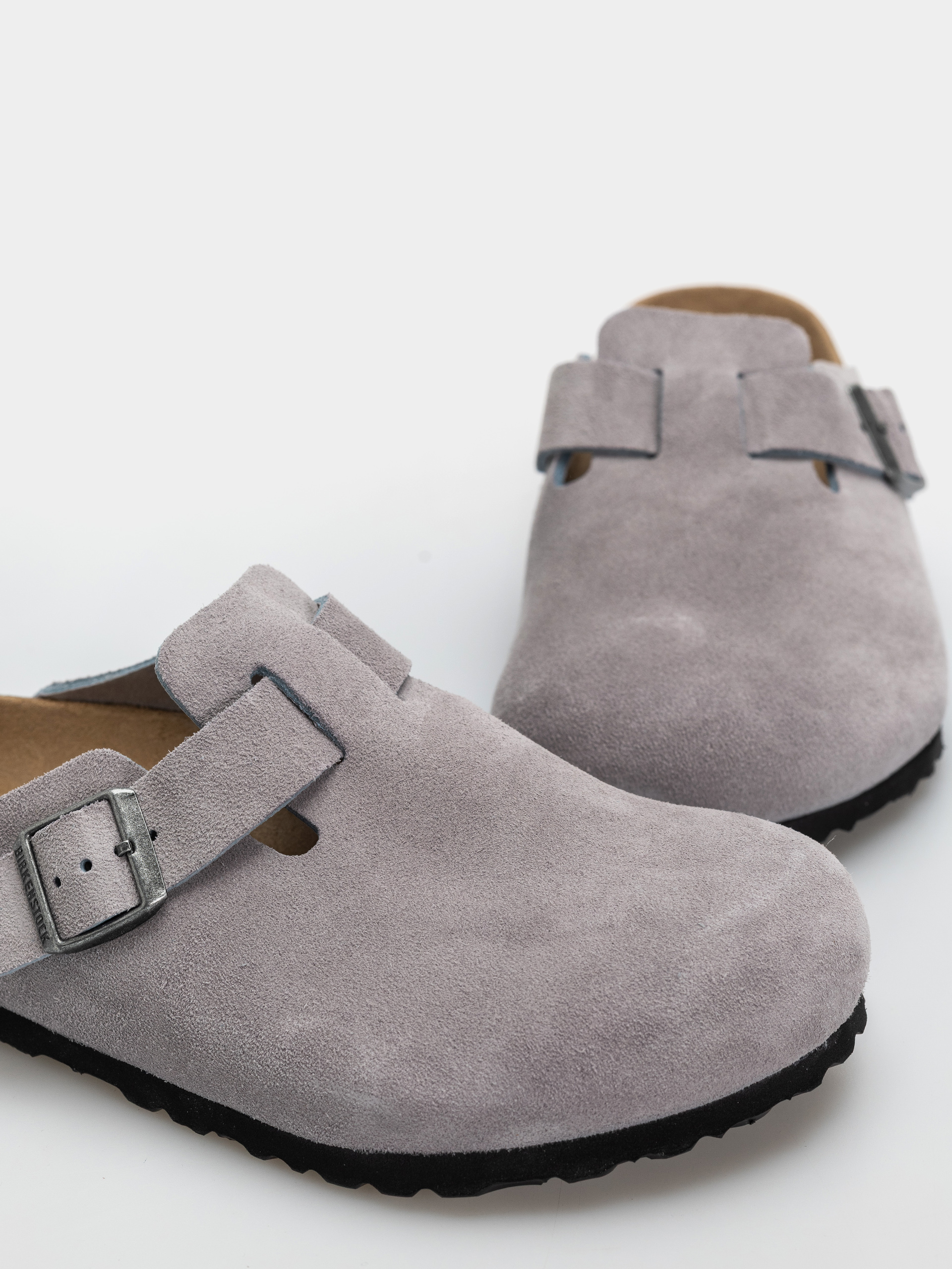 Чехли Birkenstock Boston Suede Leather Regular (lavender sky)