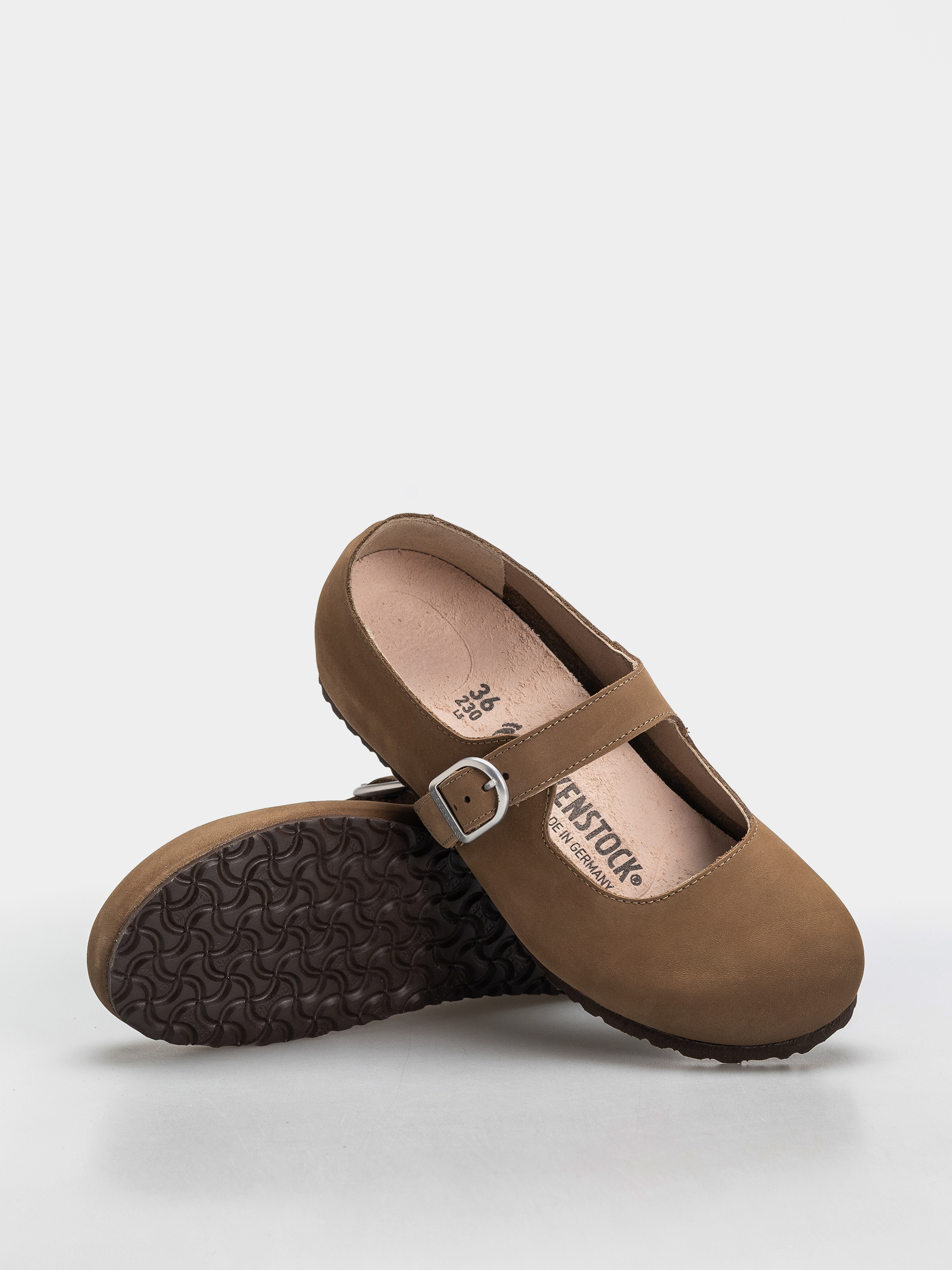 Чехли Birkenstock Santa Clarita Nubuck Leather Narrow Wmn (dark tea)