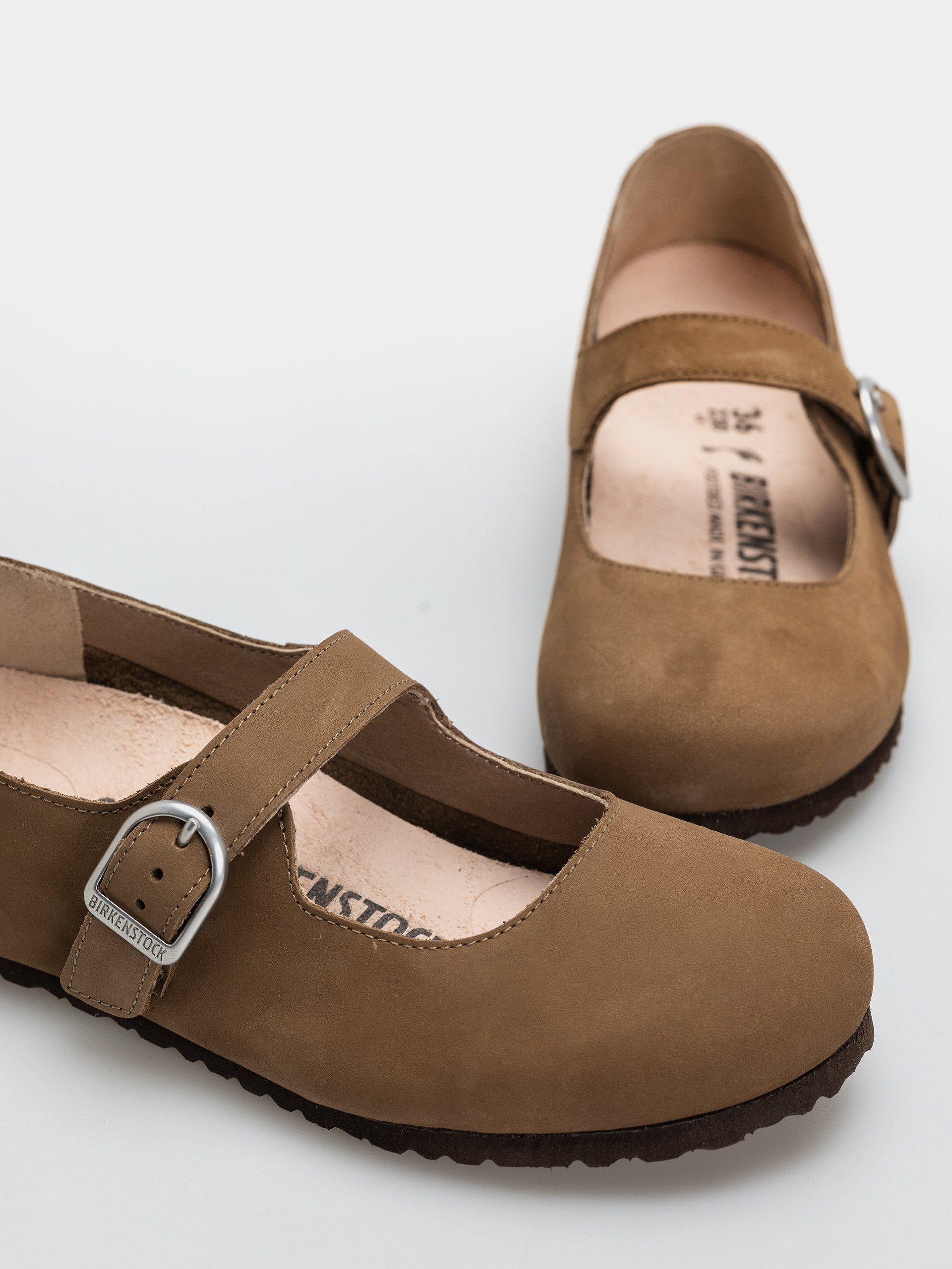 Чехли Birkenstock Santa Clarita Nubuck Leather Narrow Wmn (dark tea)