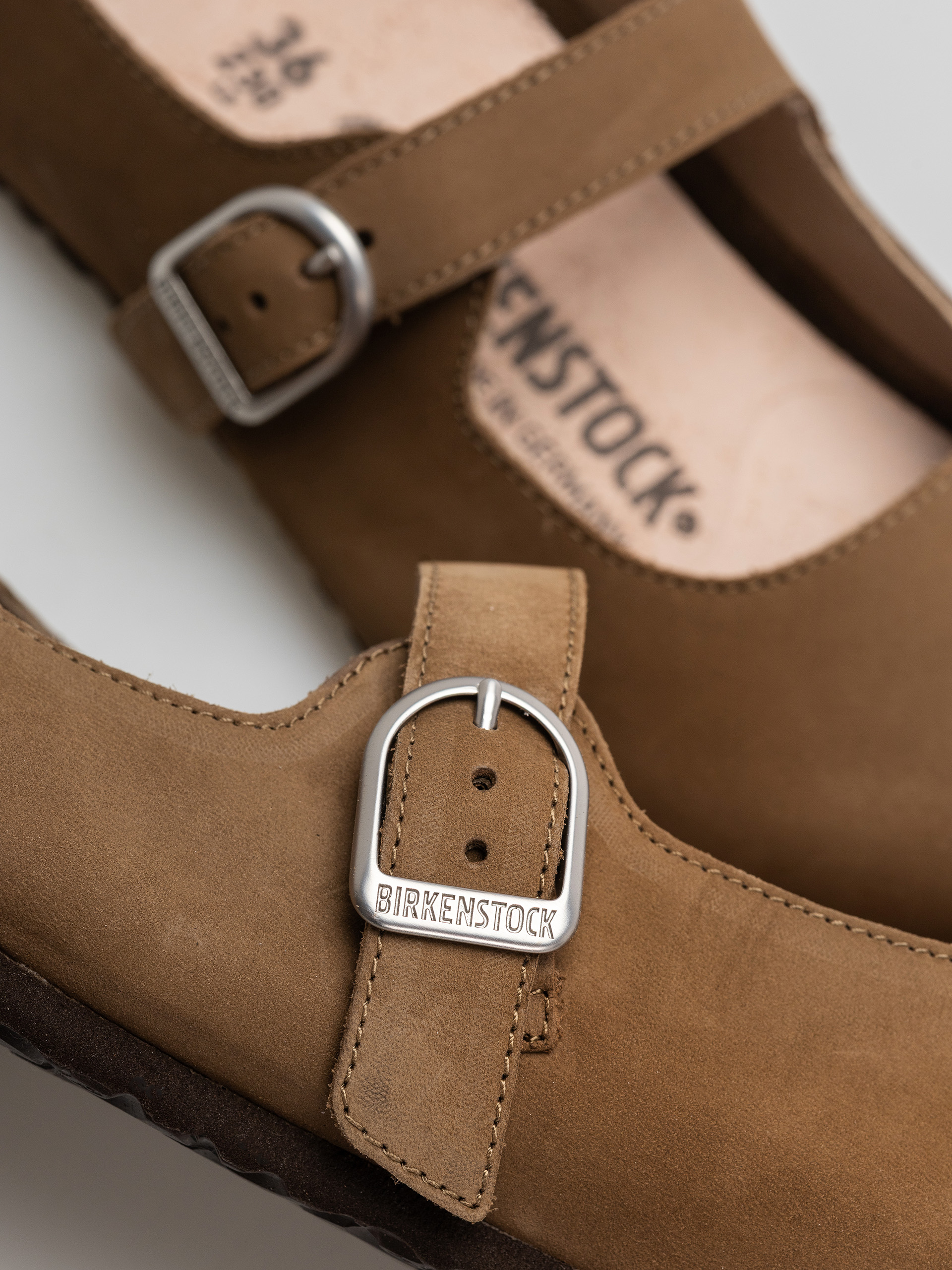 Чехли Birkenstock Santa Clarita Nubuck Leather Narrow Wmn (dark tea)