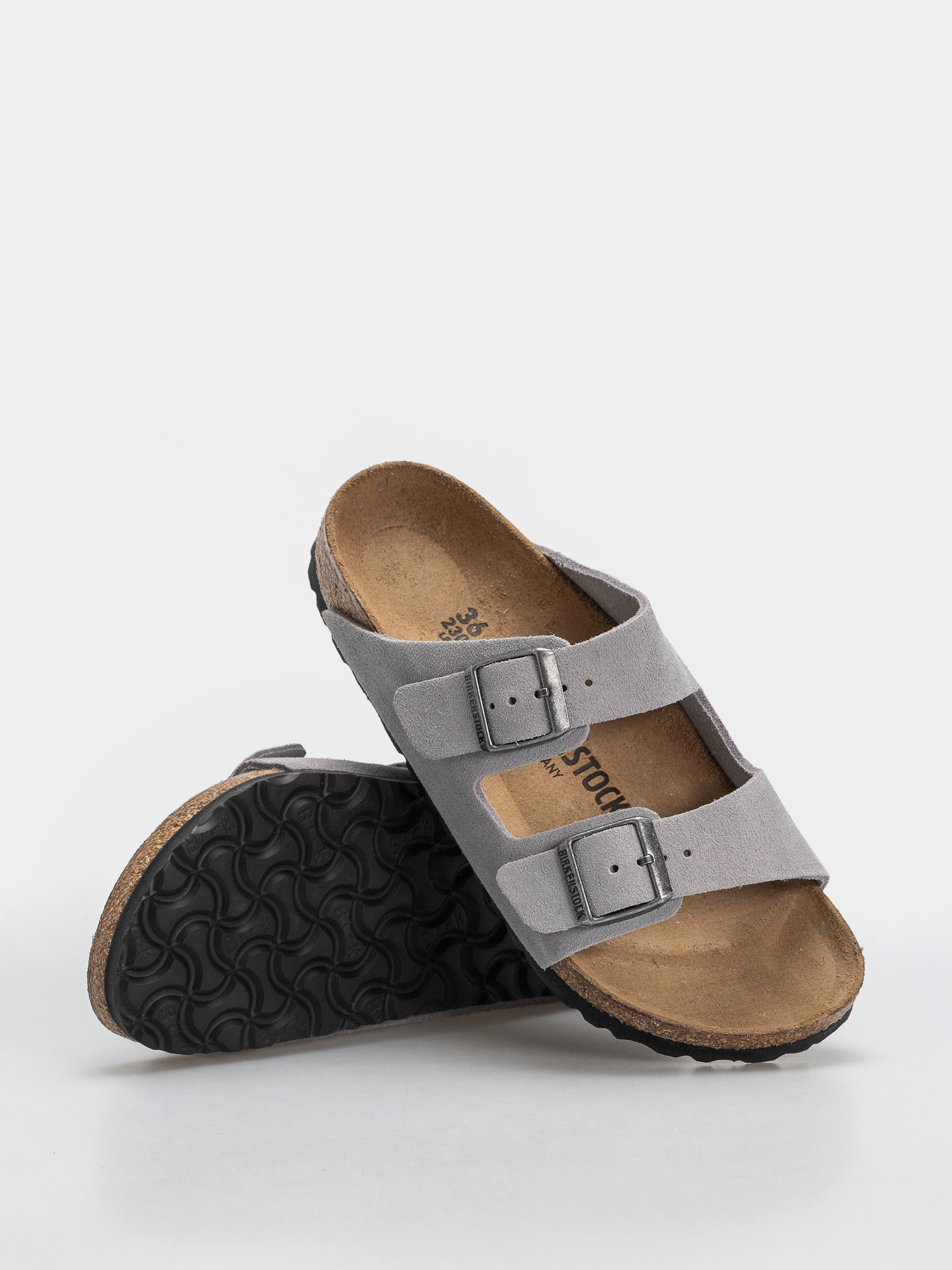 Чехли Birkenstock Arizona Suede Leather Narrow (lavender sky)