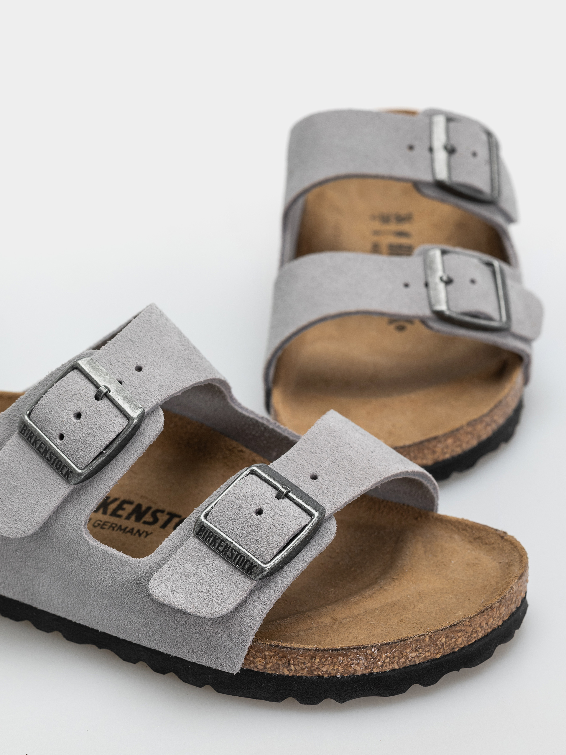 Чехли Birkenstock Arizona Suede Leather Narrow (lavender sky)