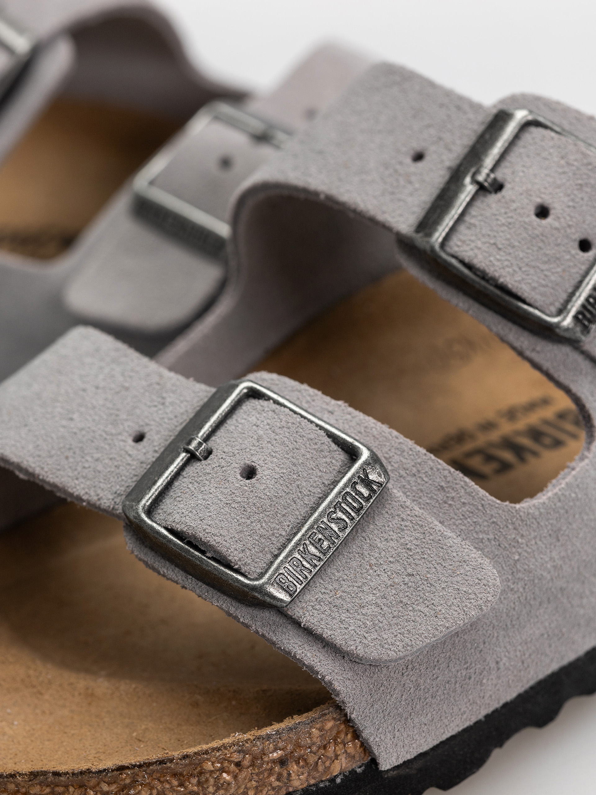 Чехли Birkenstock Arizona Suede Leather Narrow (lavender sky)