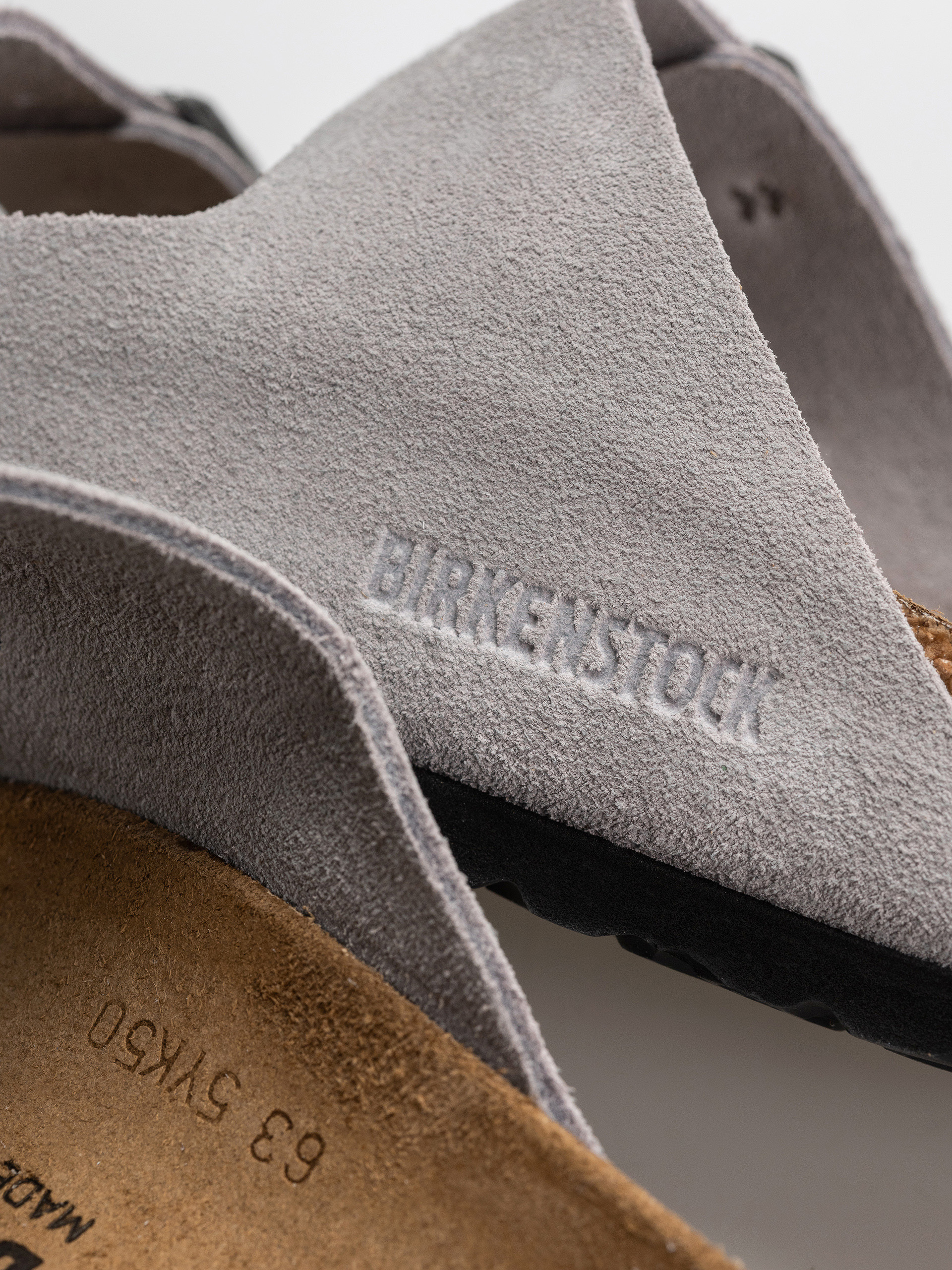 Чехли Birkenstock Arizona Suede Leather Narrow (lavender sky)