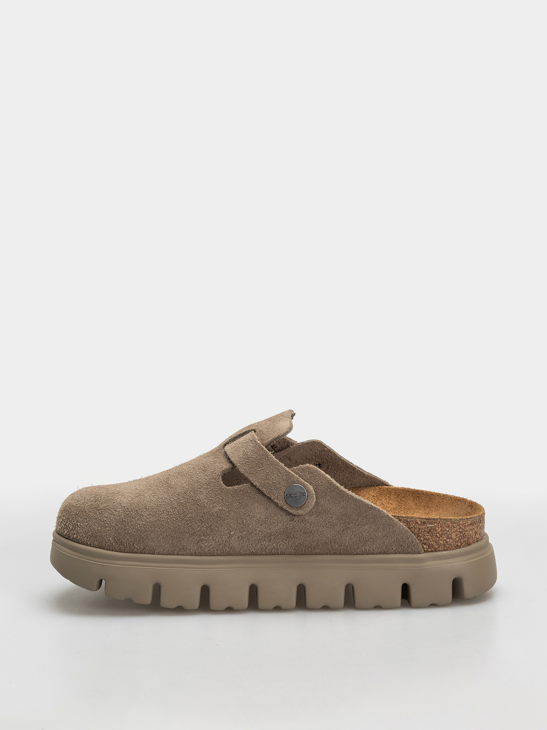 Чехли Birkenstock Boston Chunky Suede Leather Narrow Wmn (taupe)