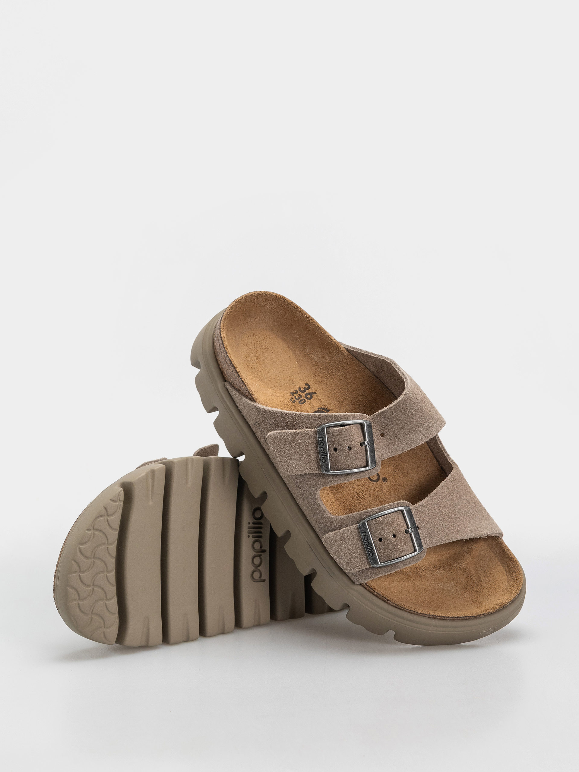 Чехли Birkenstock Arizona Chunky Suede Leather Narrow Wmn (taupe tonal)