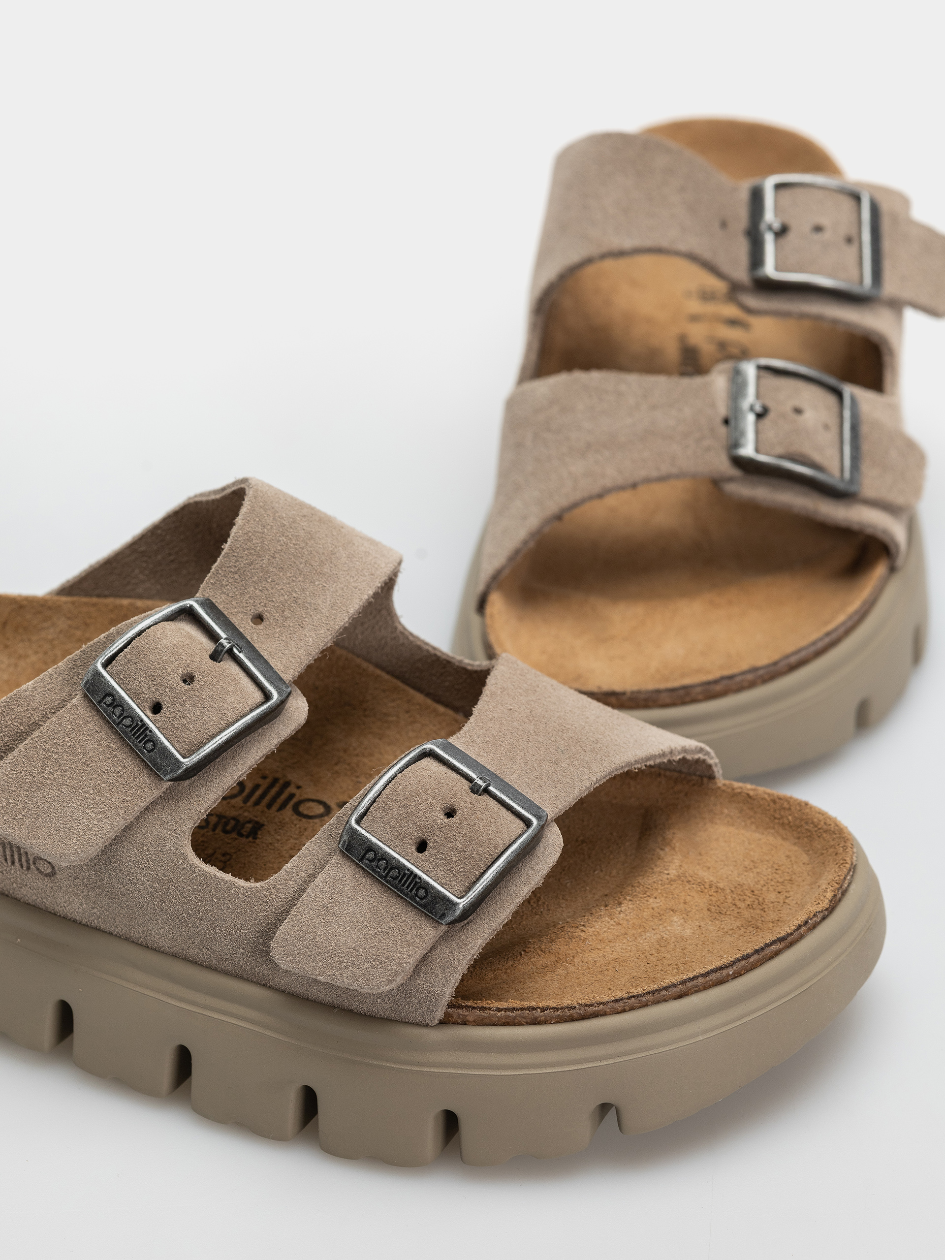 Чехли Birkenstock Arizona Chunky Suede Leather Narrow Wmn (taupe tonal)