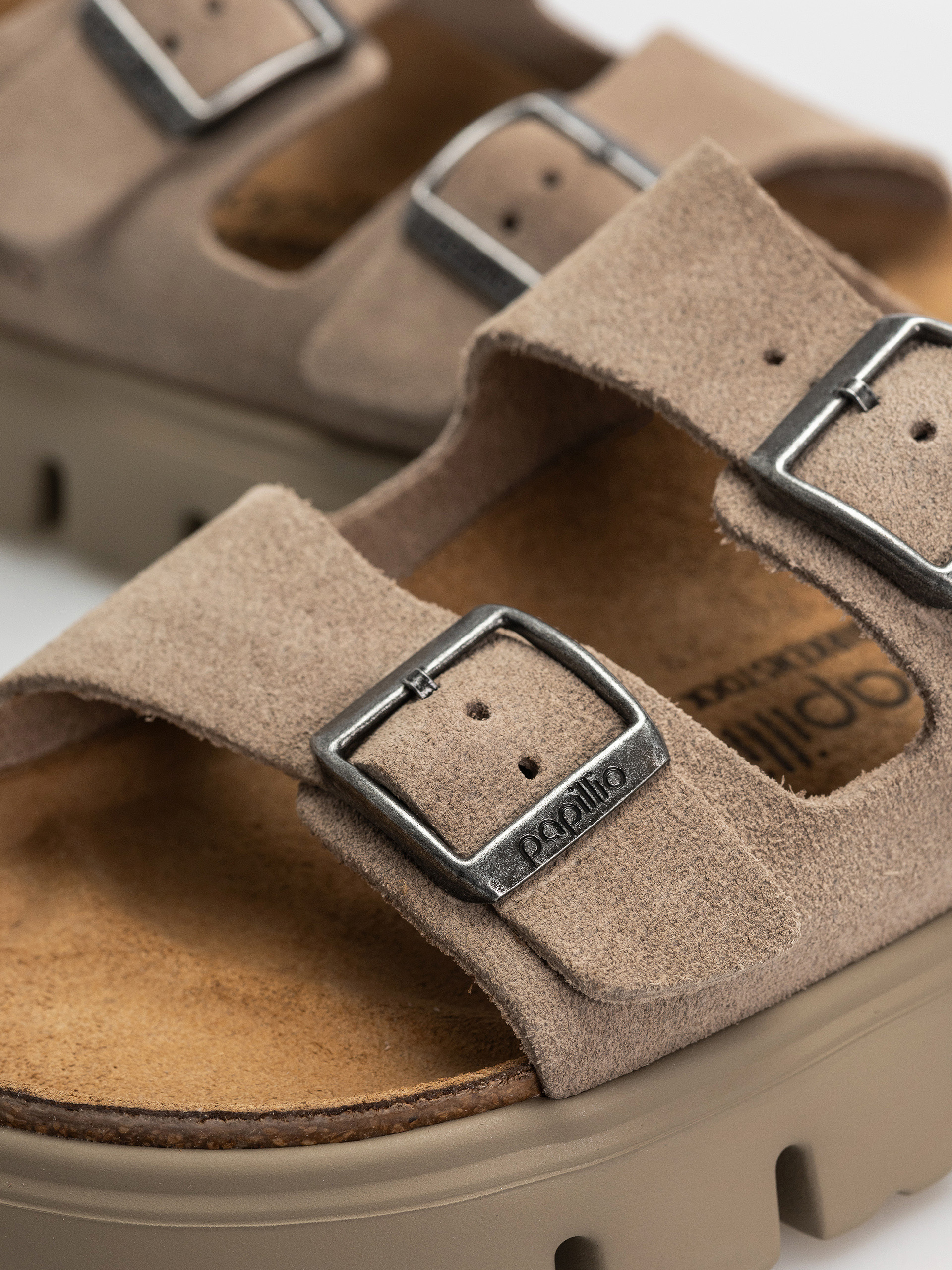Чехли Birkenstock Arizona Chunky Suede Leather Narrow Wmn (taupe tonal)