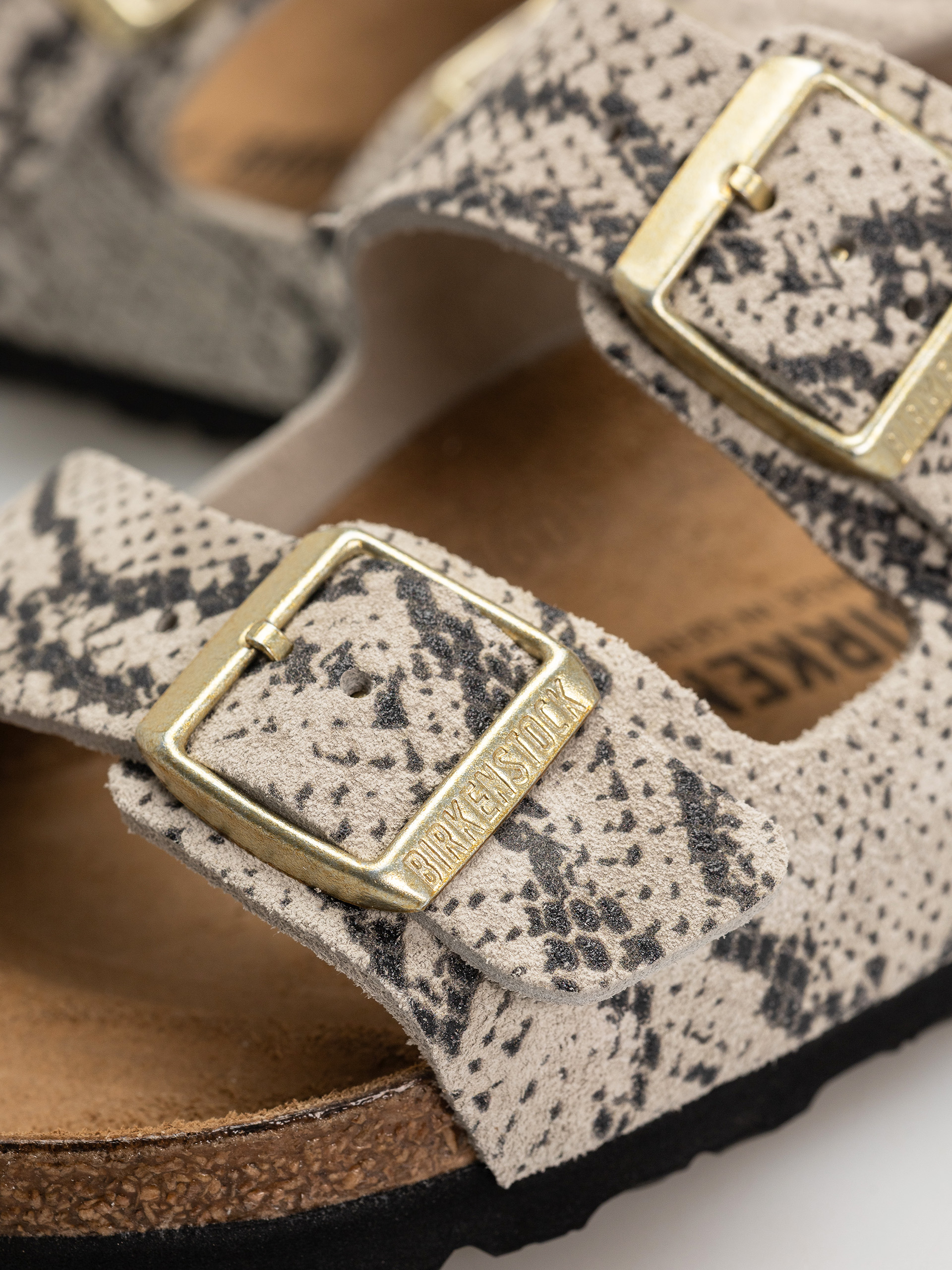Чехли Birkenstock Arizona Suede Leather Narrow Wmn (snake oyster)