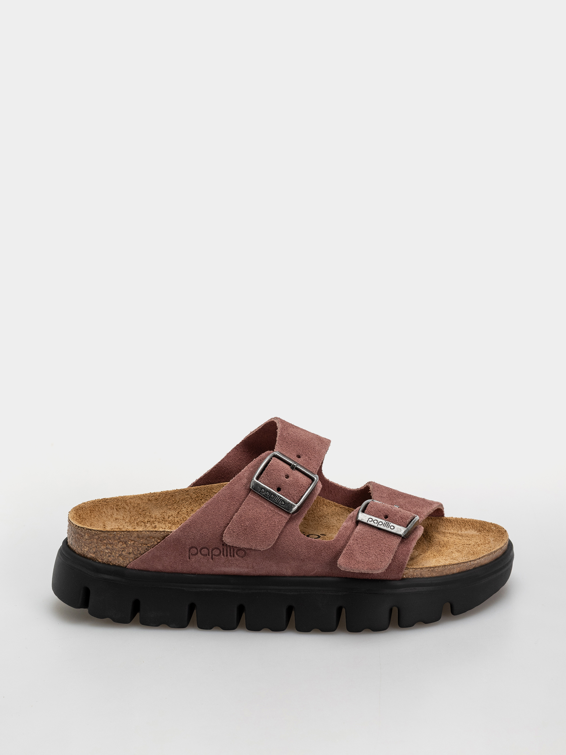 u0427u0435u0445u043bu0438 Birkenstock Arizona Chunky Suede Leather Narrow Wmn (pepper)