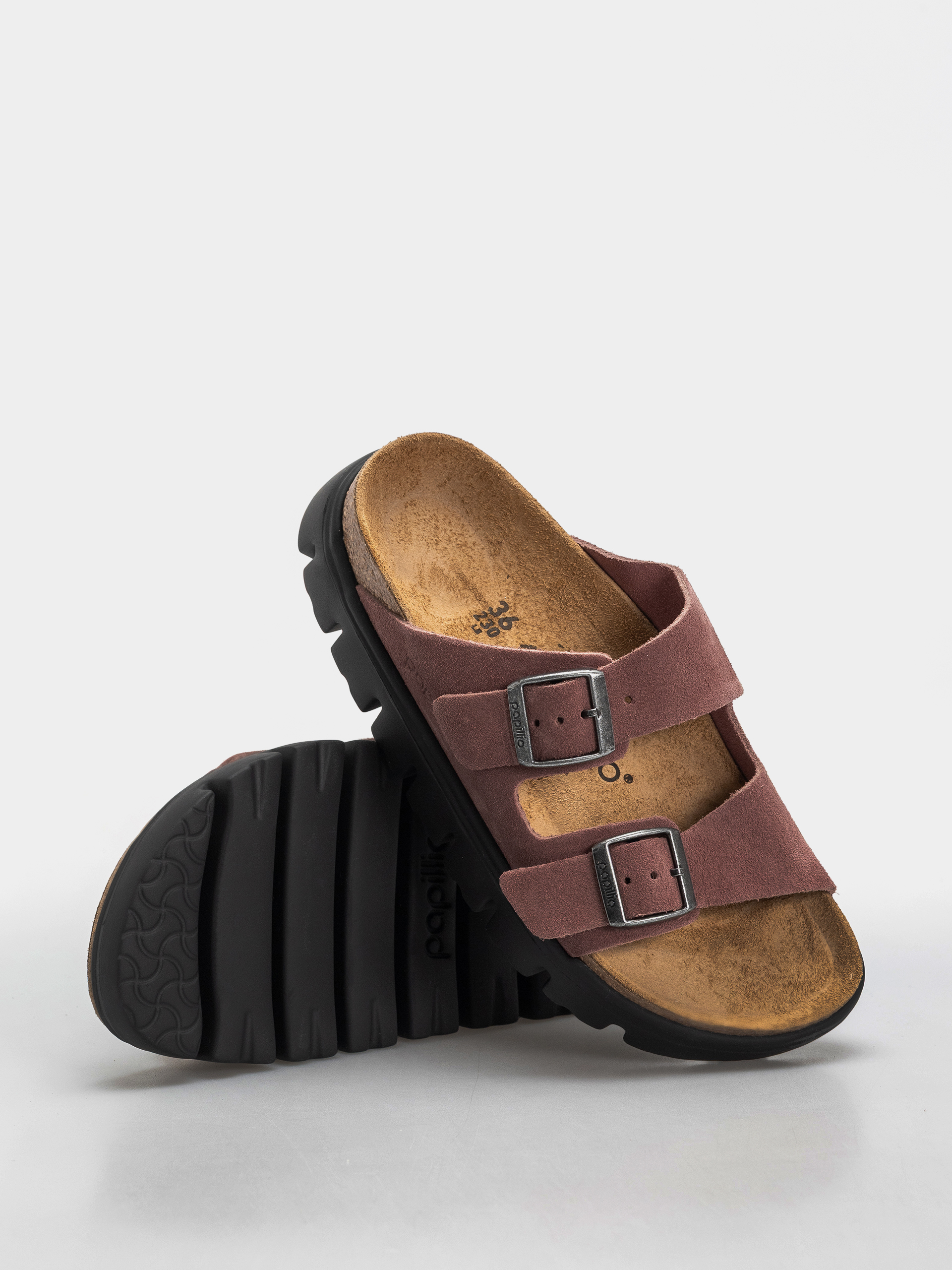 Чехли Birkenstock Arizona Chunky Suede Leather Narrow Wmn (pepper)