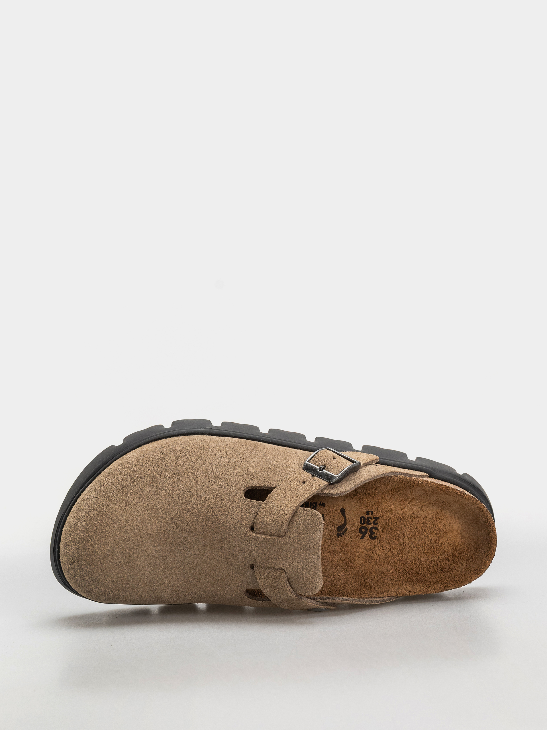 Чехли Birkenstock Boston Chunky Suede Leather Narrow Wmn (gray taupe)