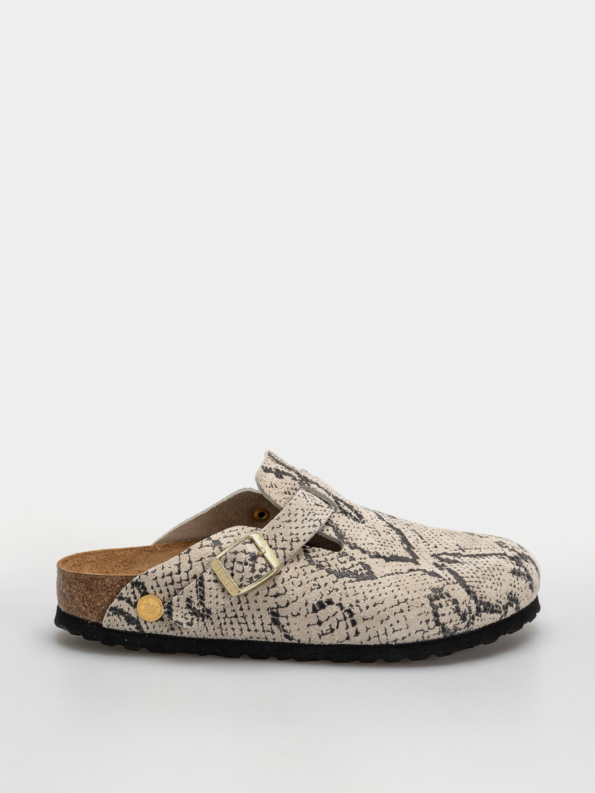 Чехли Birkenstock Boston Rivet Logo Suede Leather Narrow Wmn