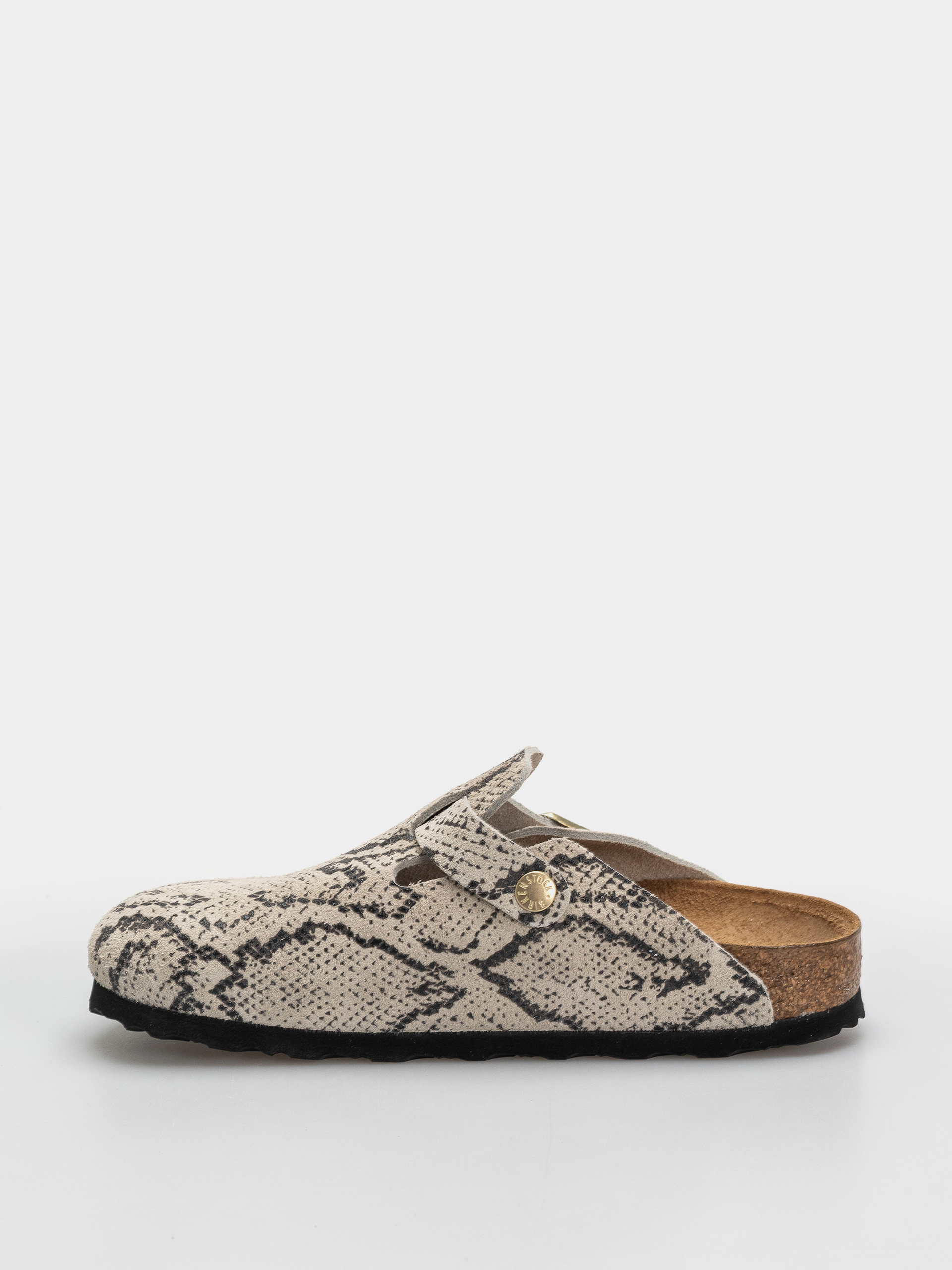Чехли Birkenstock Boston Rivet Logo Suede Leather Narrow Wmn (snake oyster)