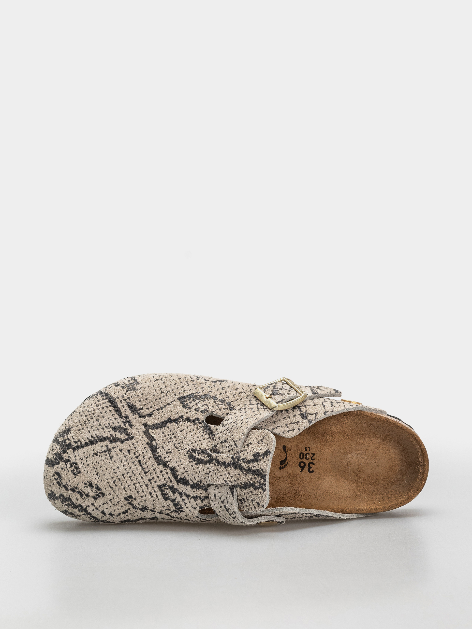 Чехли Birkenstock Boston Rivet Logo Suede Leather Narrow Wmn (snake oyster)