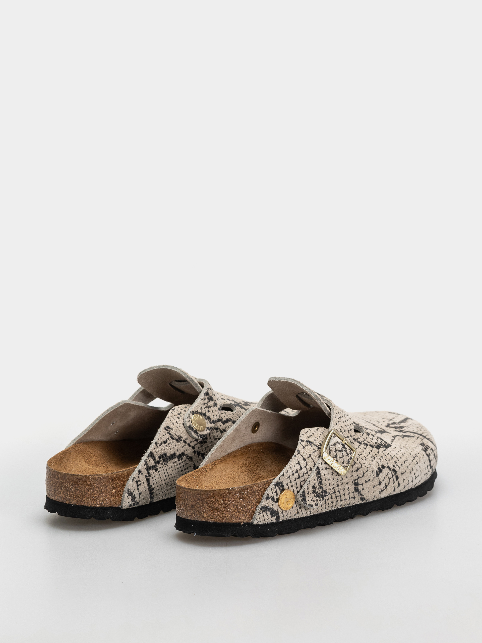 Чехли Birkenstock Boston Rivet Logo Suede Leather Narrow Wmn (snake oyster)