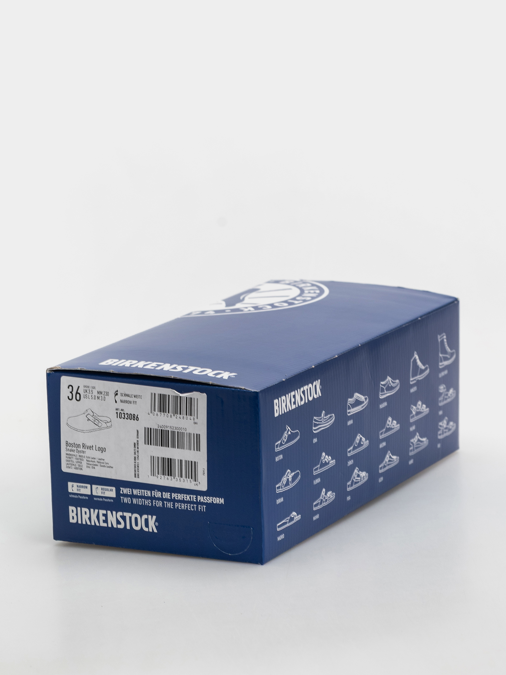 Чехли Birkenstock Boston Rivet Logo Suede Leather Narrow Wmn (snake oyster)
