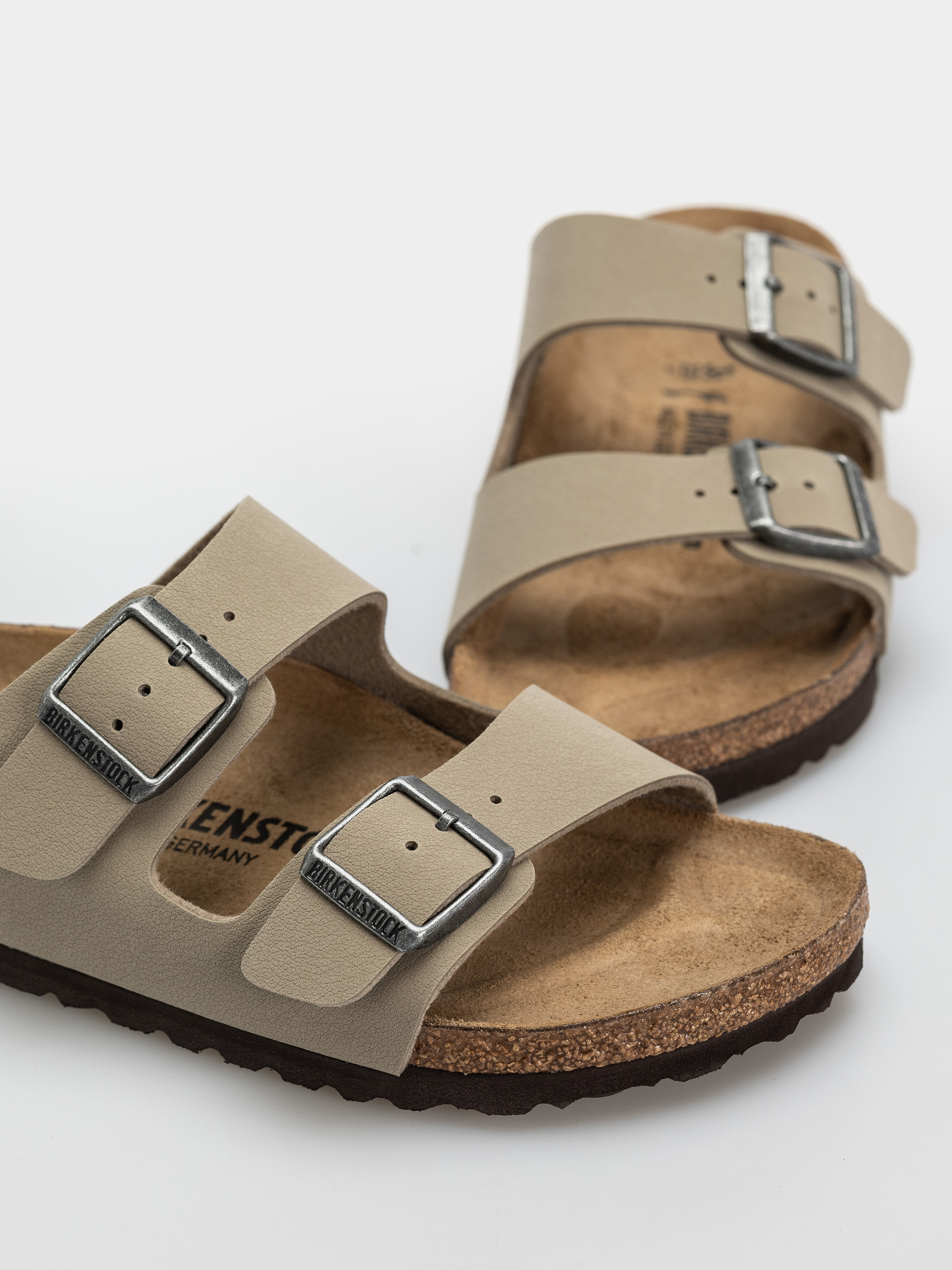 Чехли Birkenstock Arizona Birko Flor Narrow (faded khaki/dark brown os)