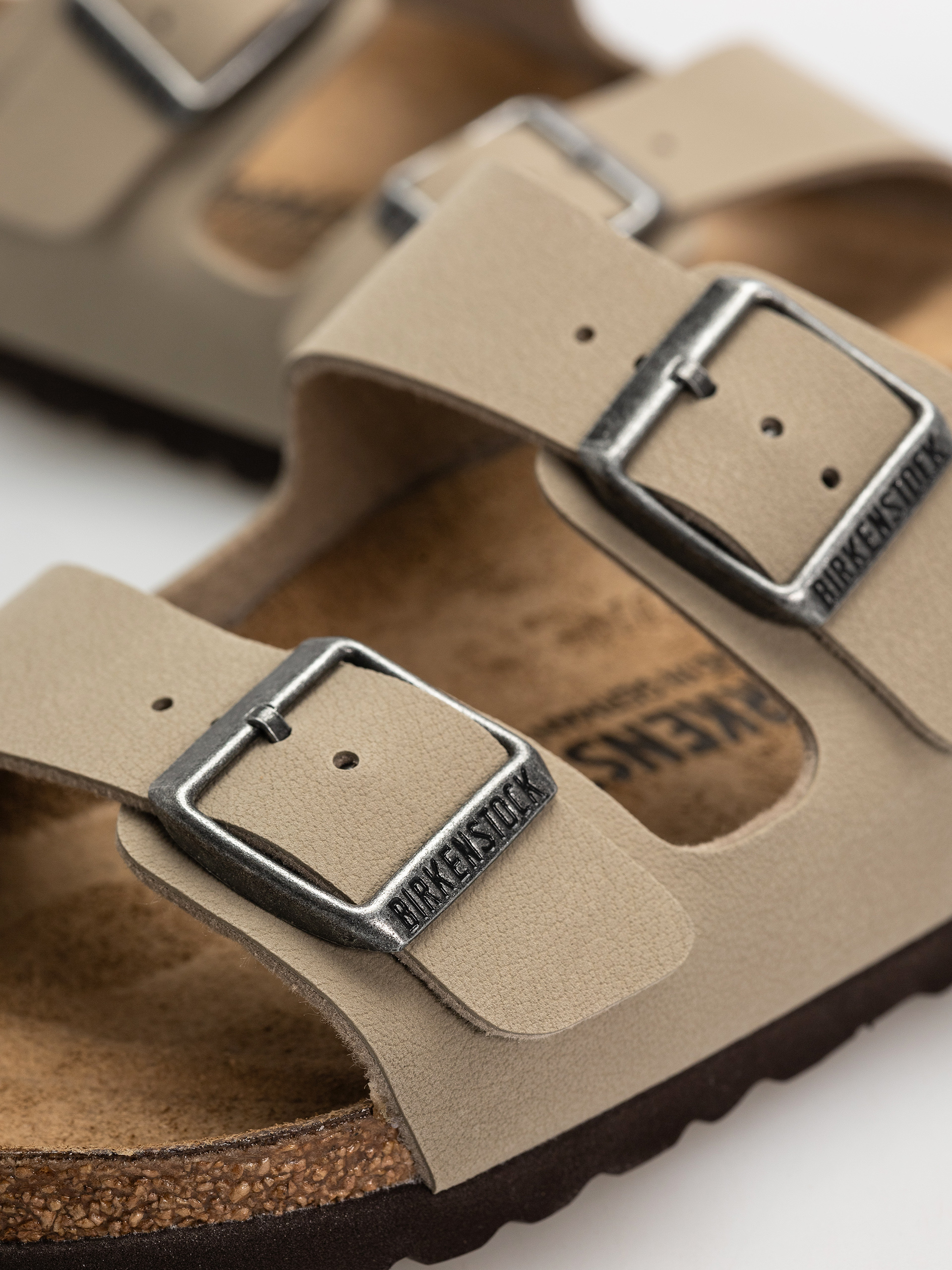 Чехли Birkenstock Arizona Birko Flor Narrow (faded khaki/dark brown os)