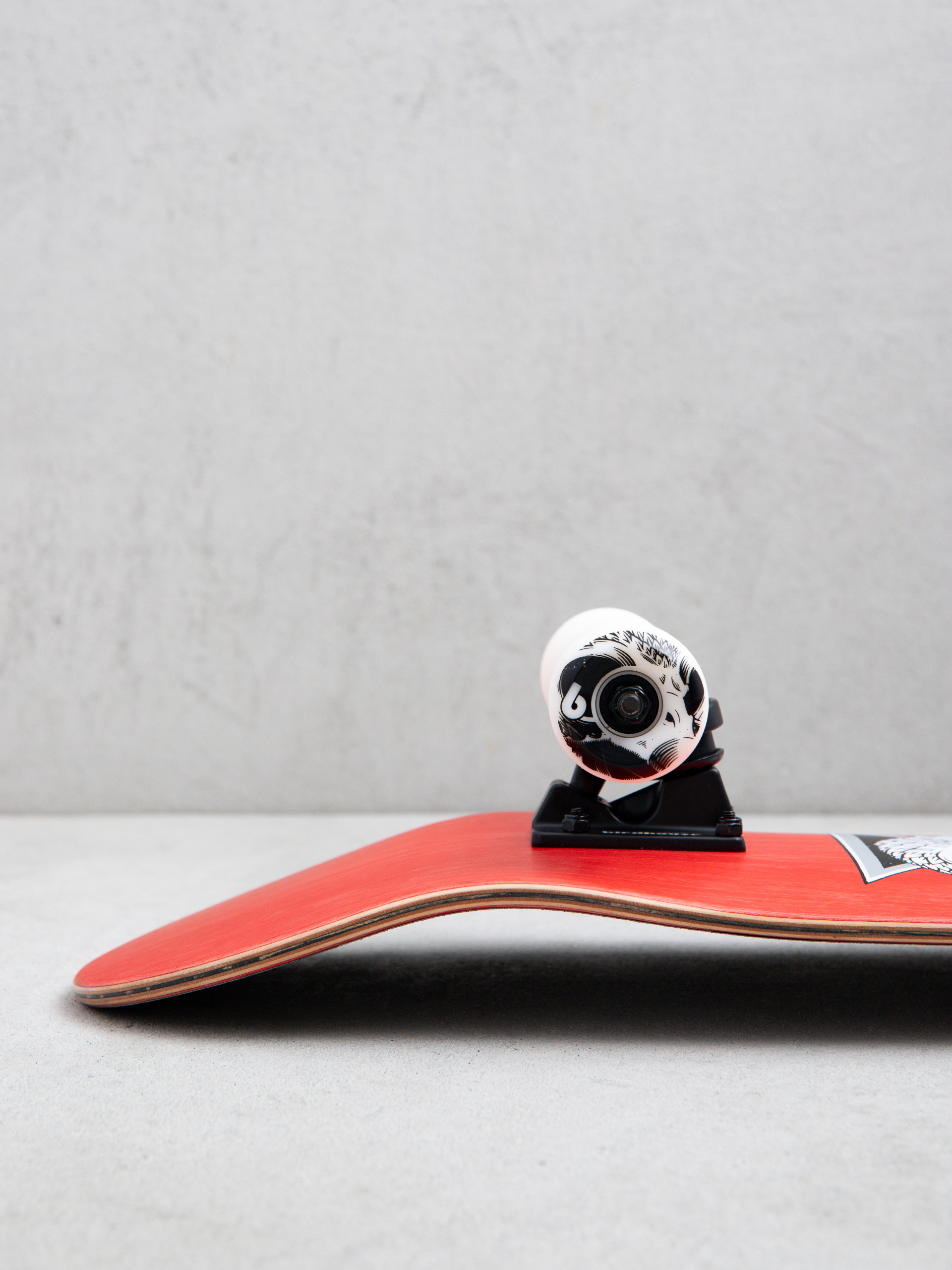 Скейтборд Birdhouse Hawk Skull 2 (red)
