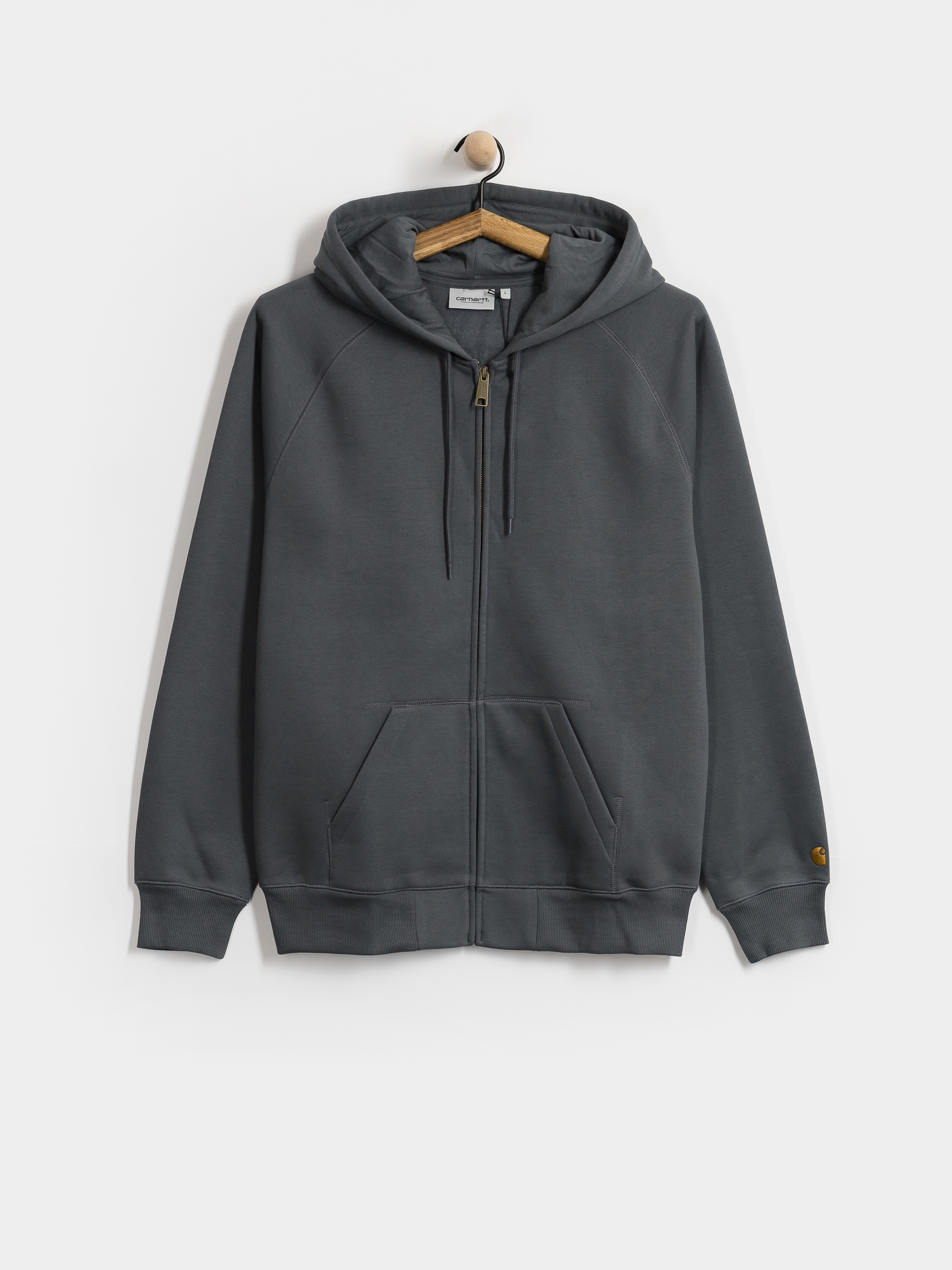Суитшърт с качулка Carhartt WIP Chase ZHD (styx/gold)