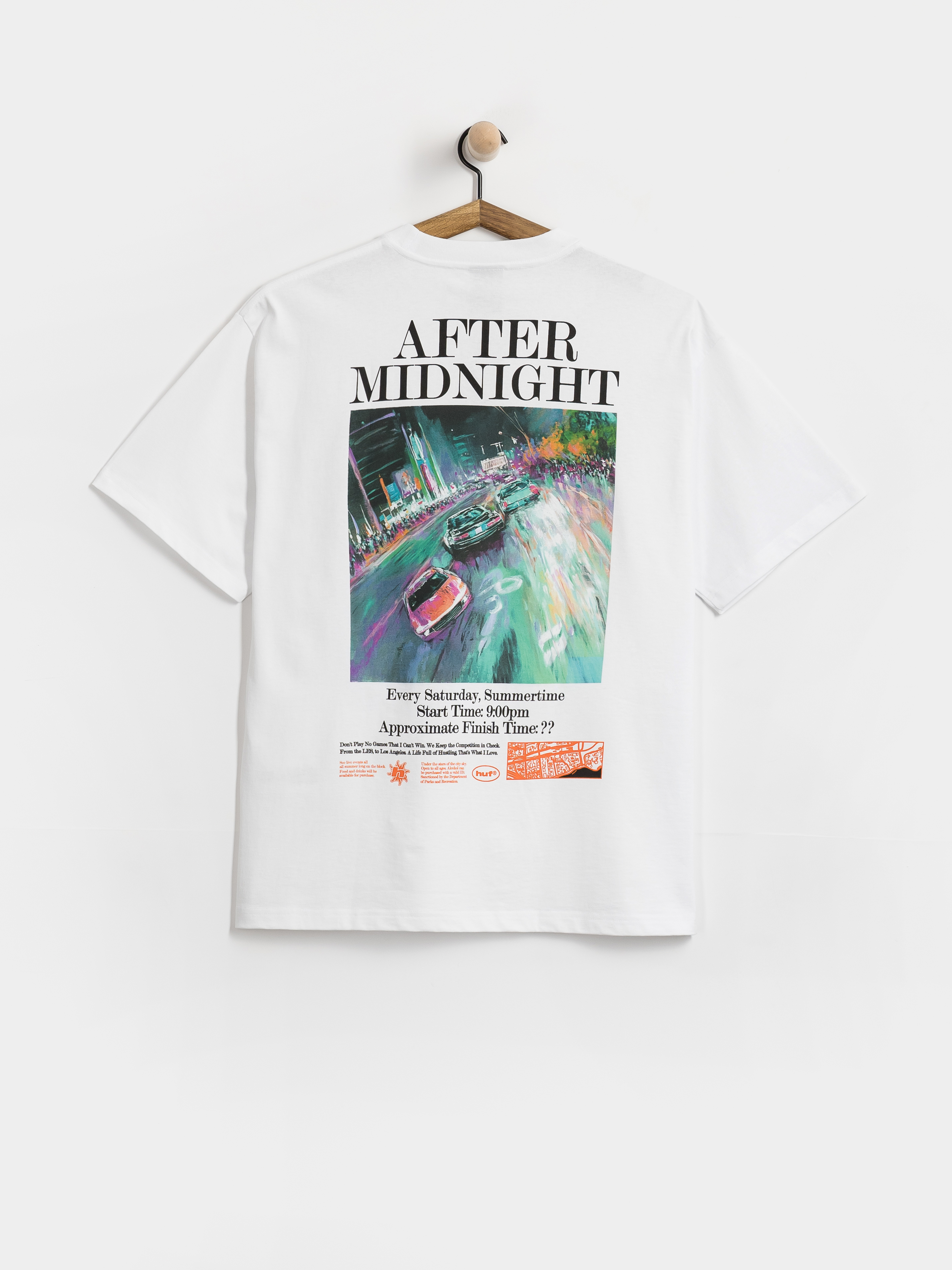 Тениска HUF After Midnight (white)