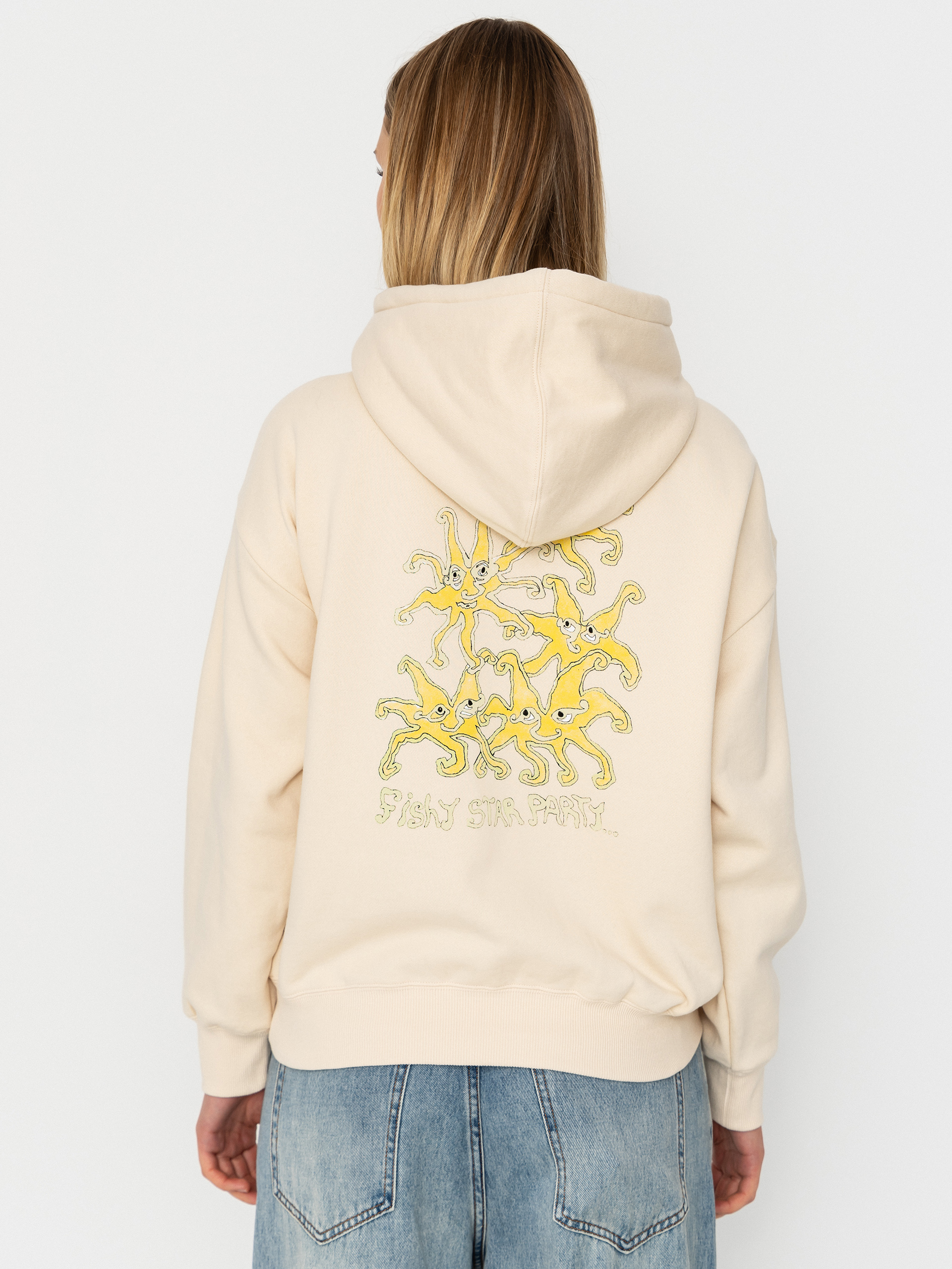 Суитшърт с качулка Volcom Moove On HD Wmn (vintage white)