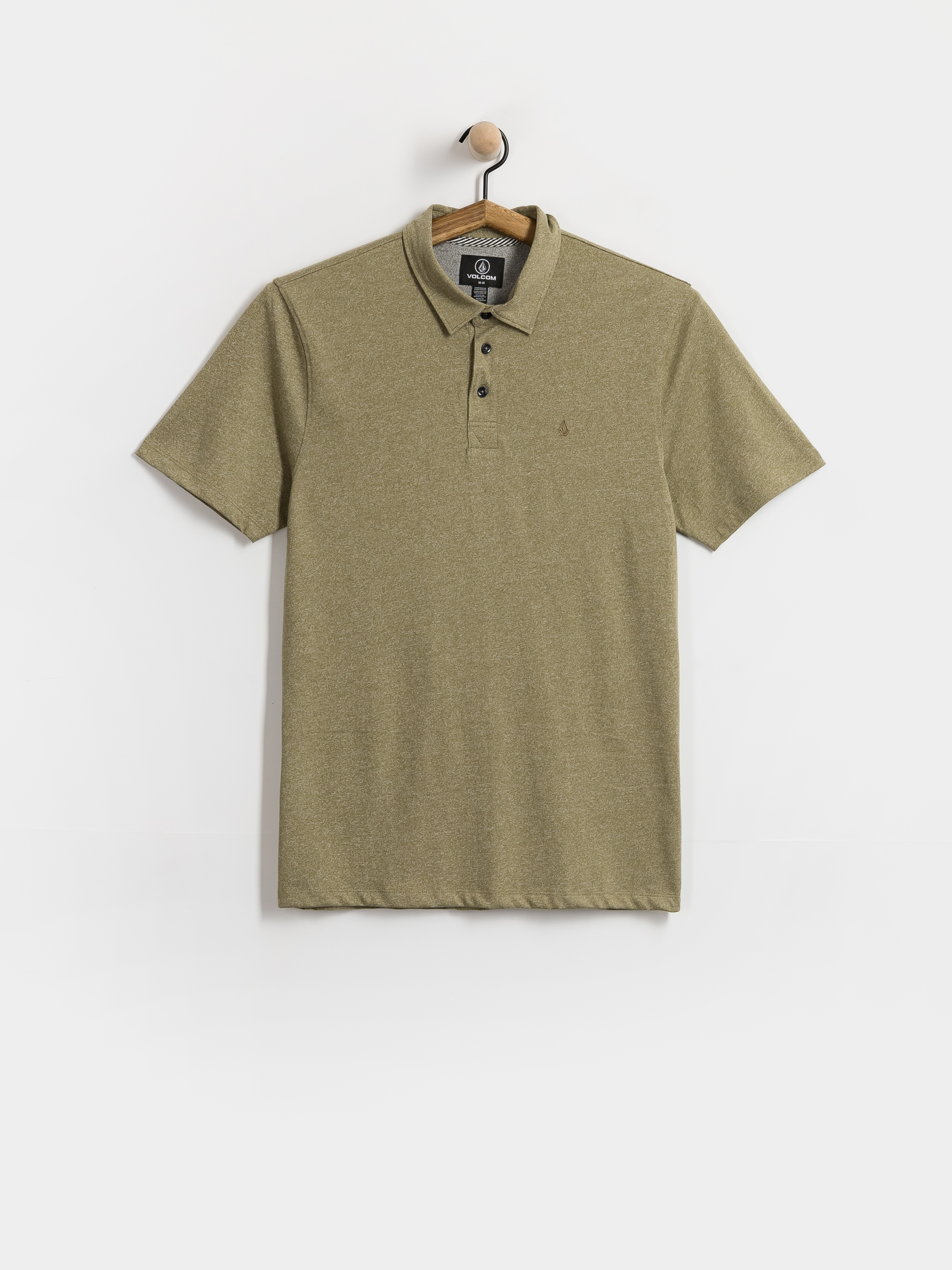 Тениска с яка Volcom Wowzer (thyme green)
