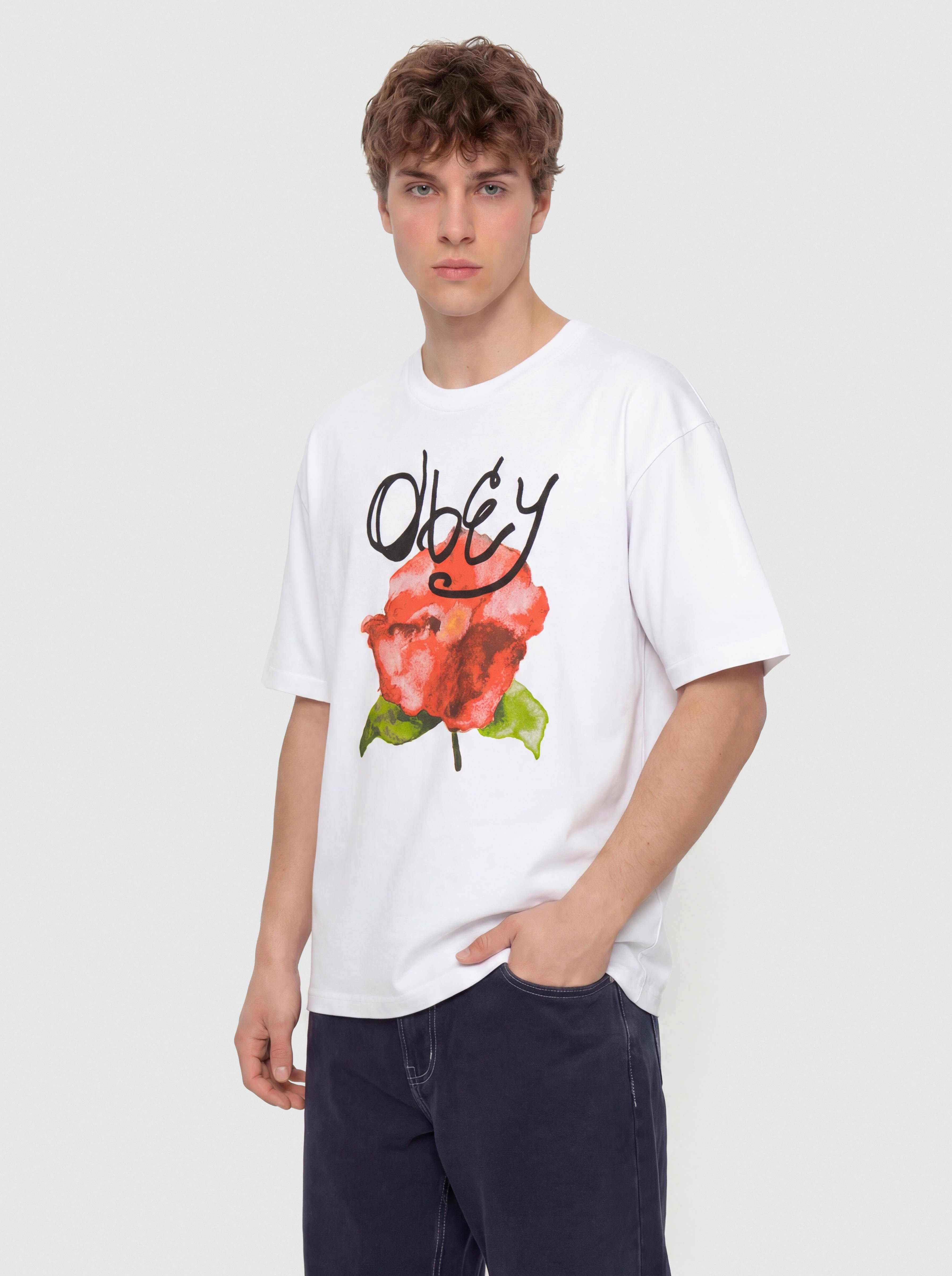 u0422u0435u043du0438u0441u043au0430 OBEY Watercolor Poppy (white)