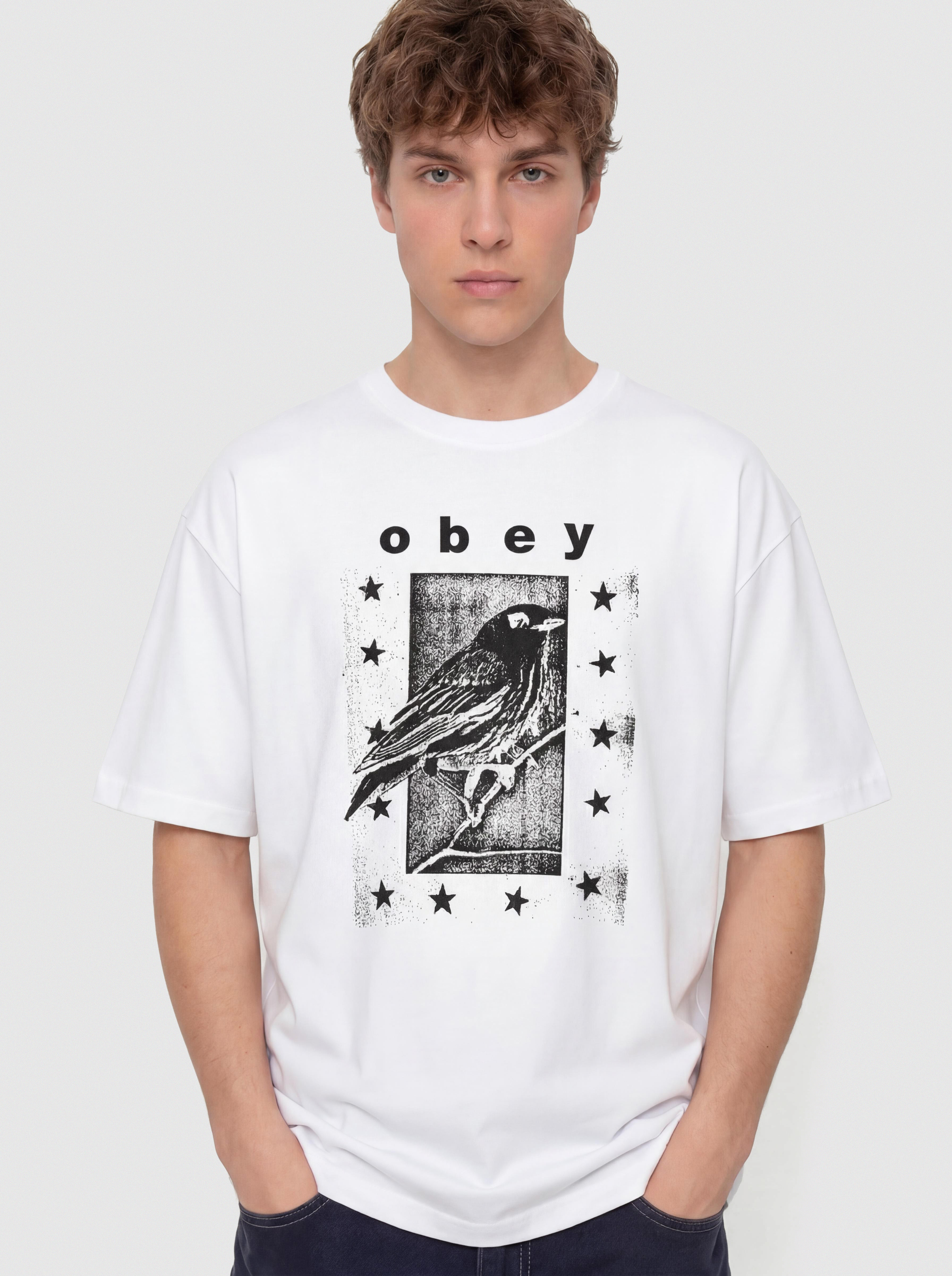 Тениска OBEY Fly Away (white)