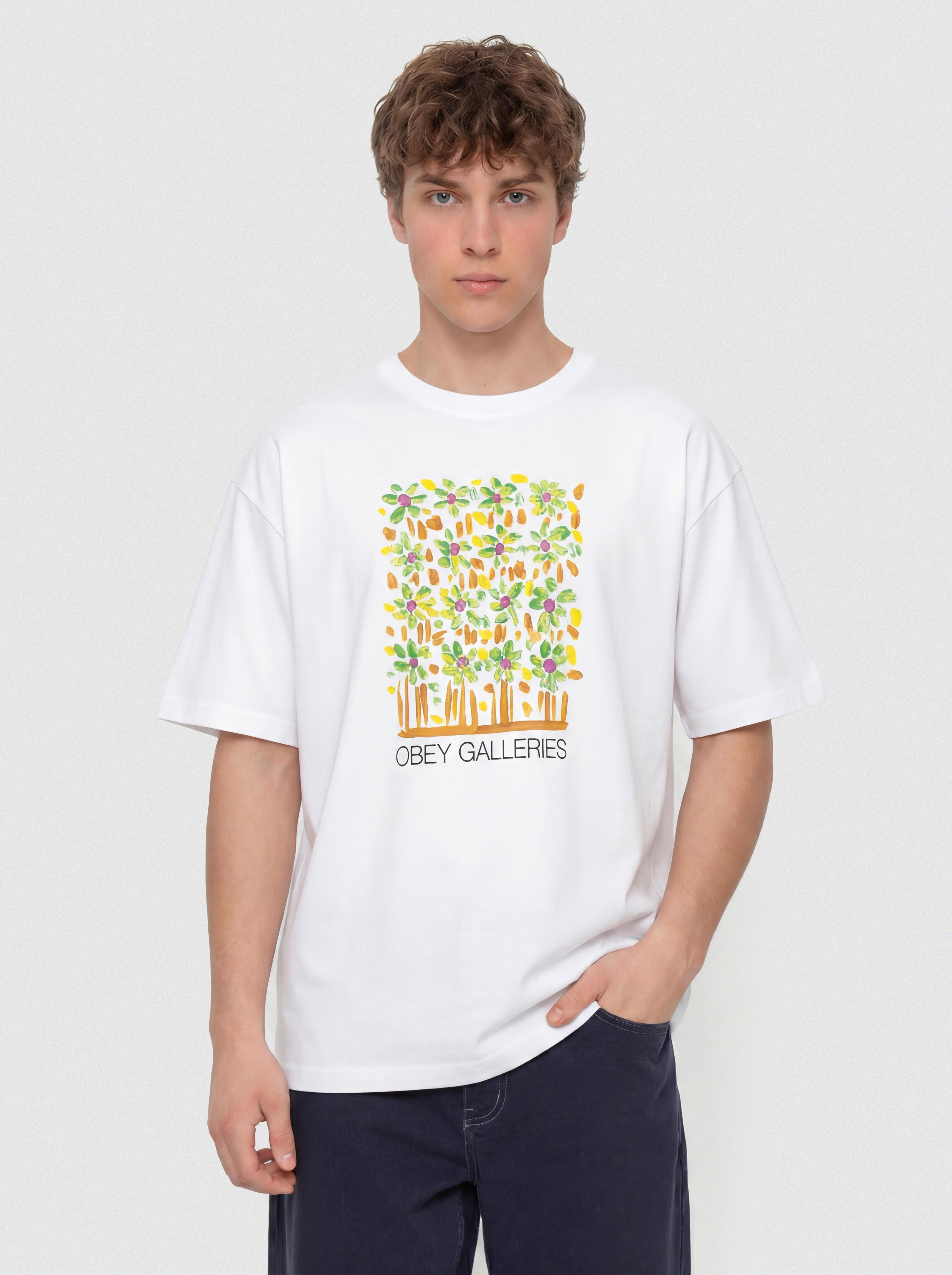 Тениска OBEY Galleries (white)