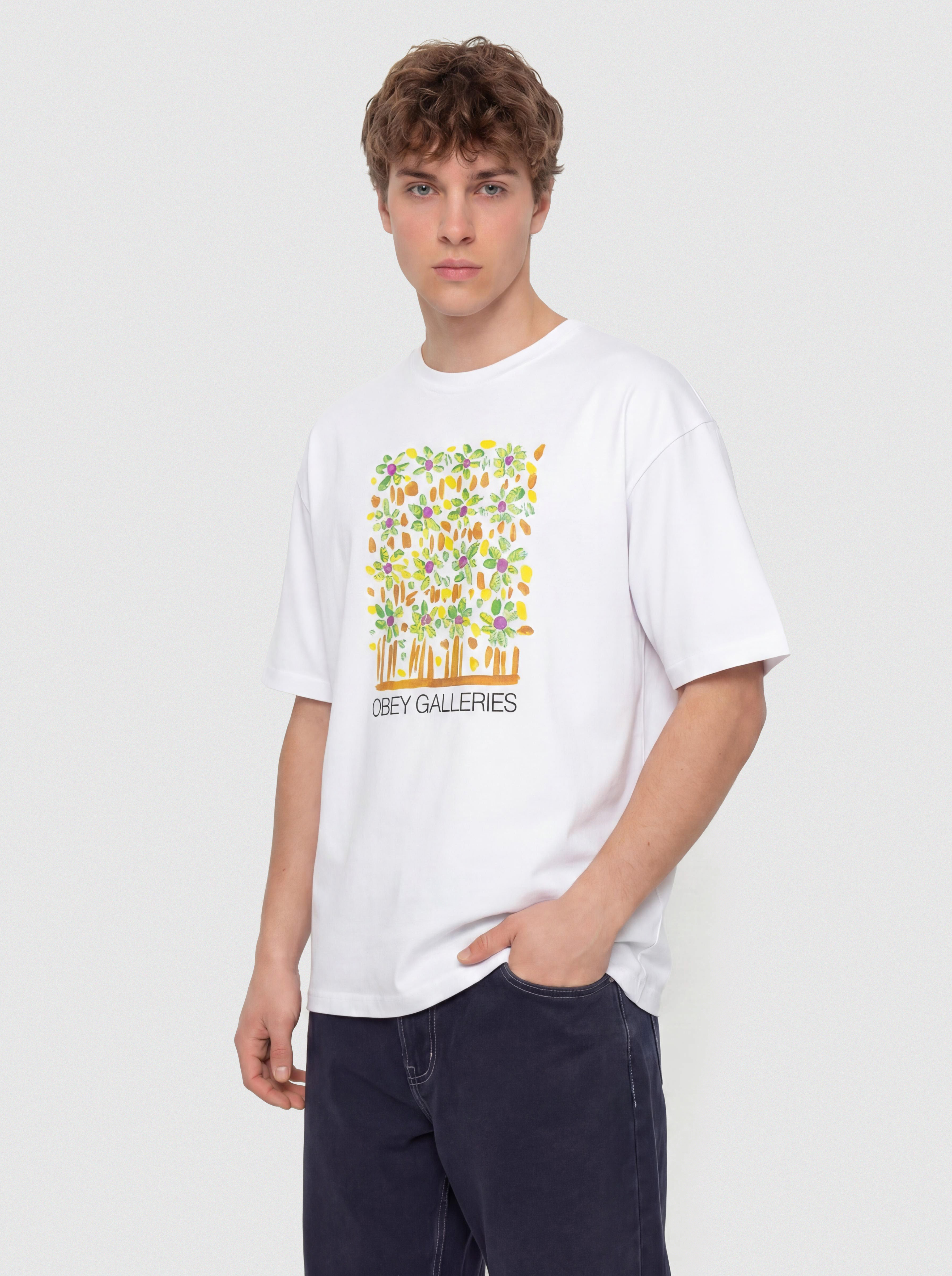 Тениска OBEY Galleries (white)
