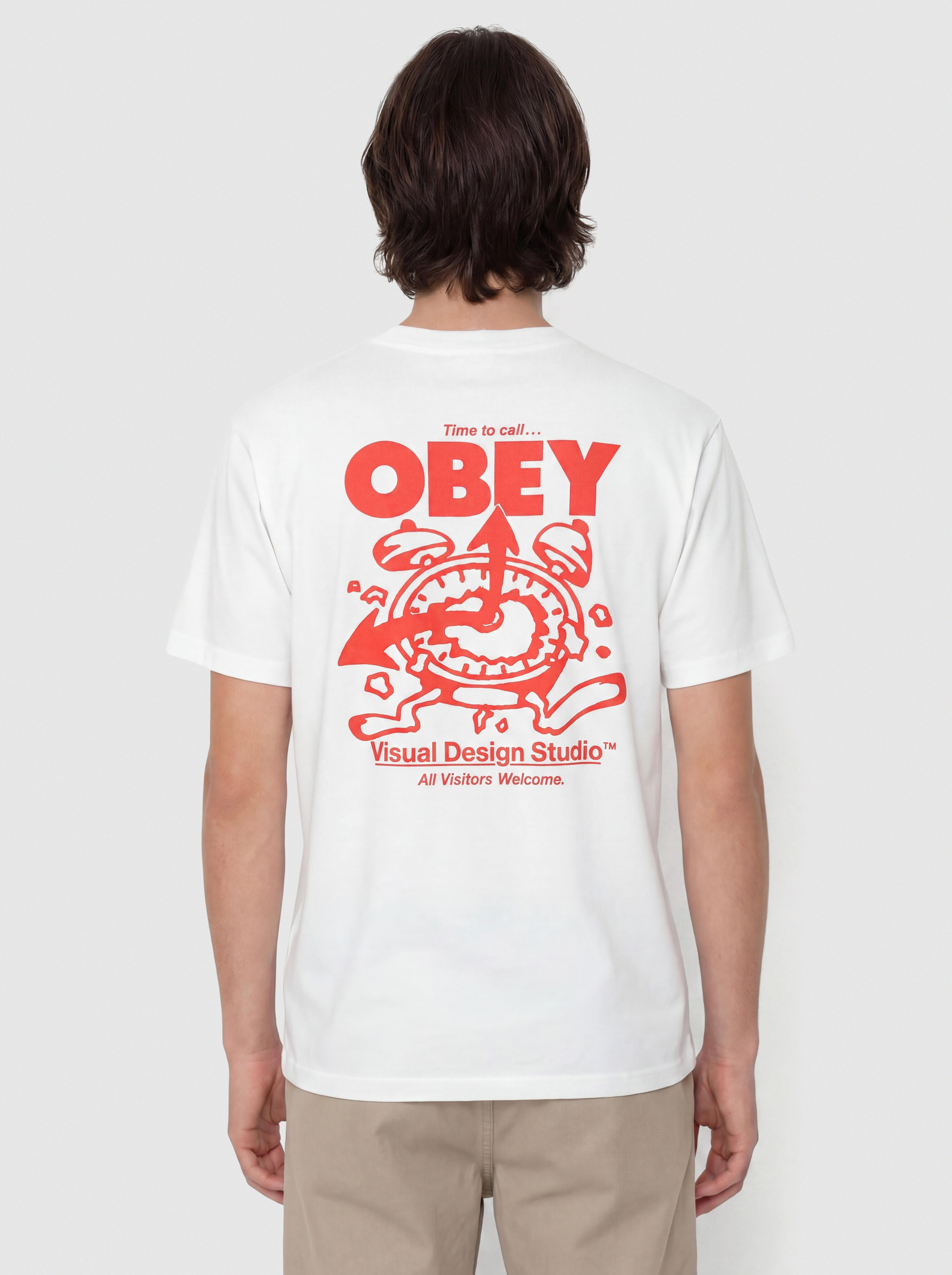 Тениска OBEY Time To Call Obey (white)