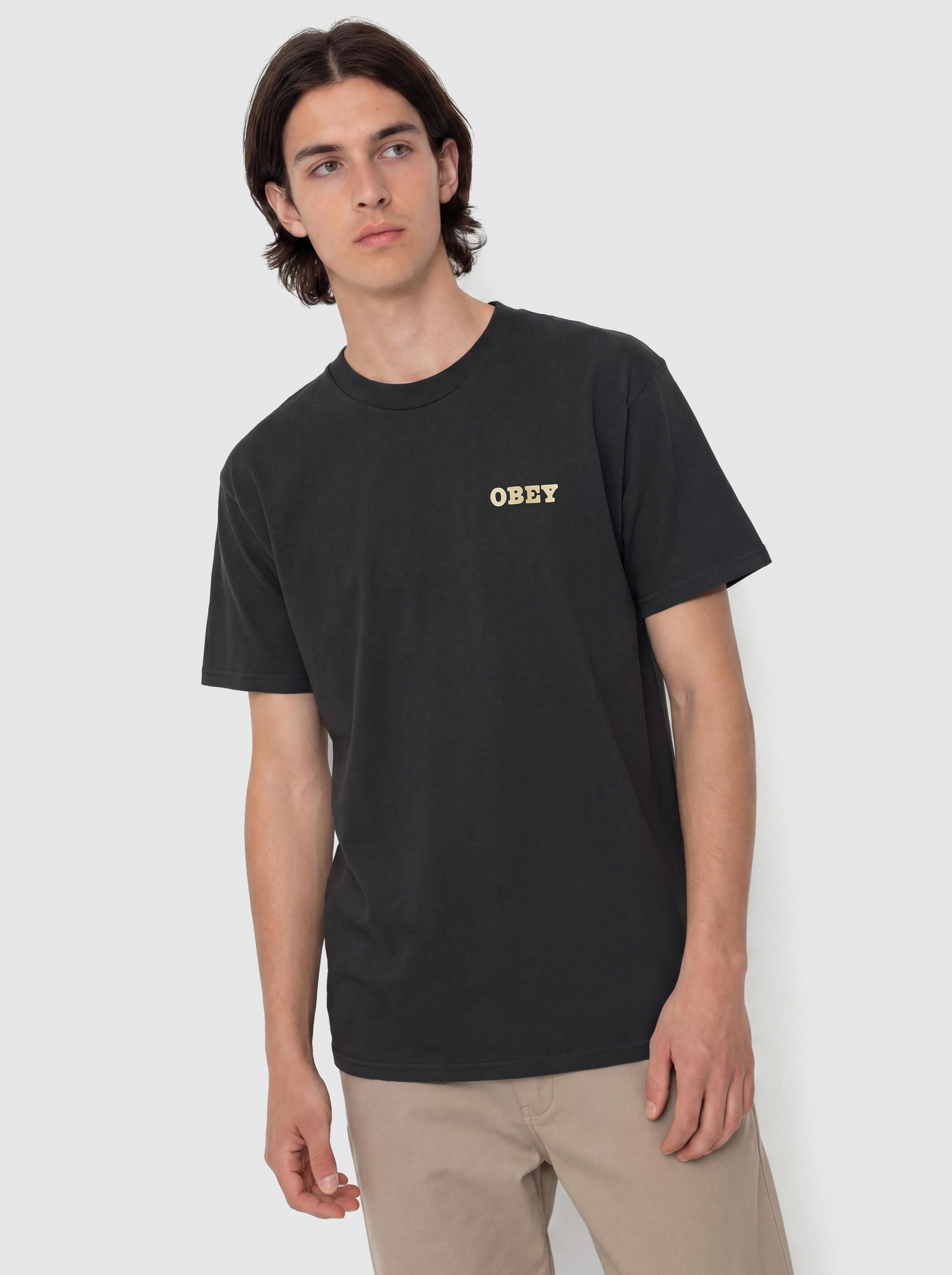 Тениска OBEY Savage Sounds Leopard (vintage black)