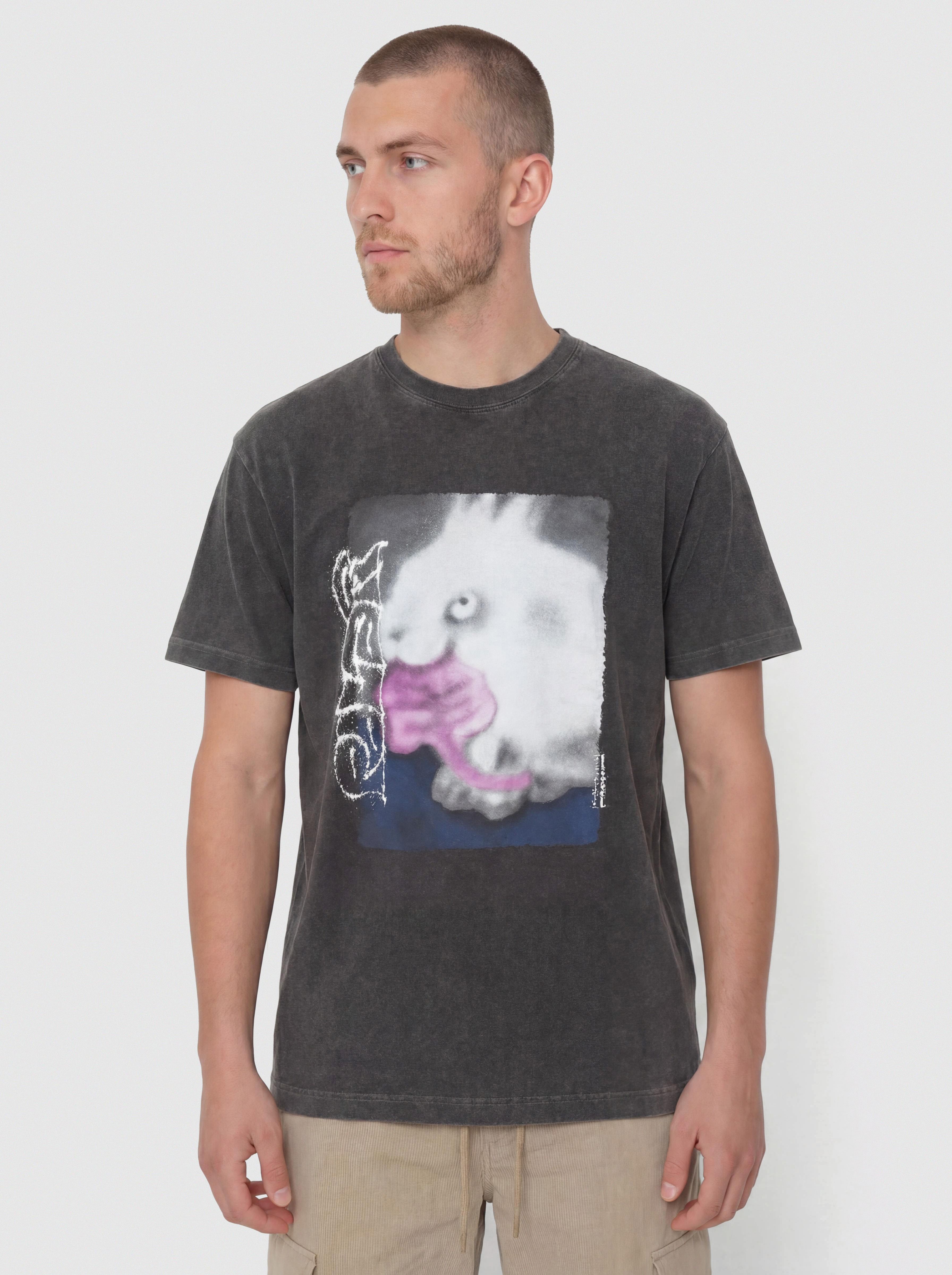 Тениска Polar Skate Rabbit (silver black)