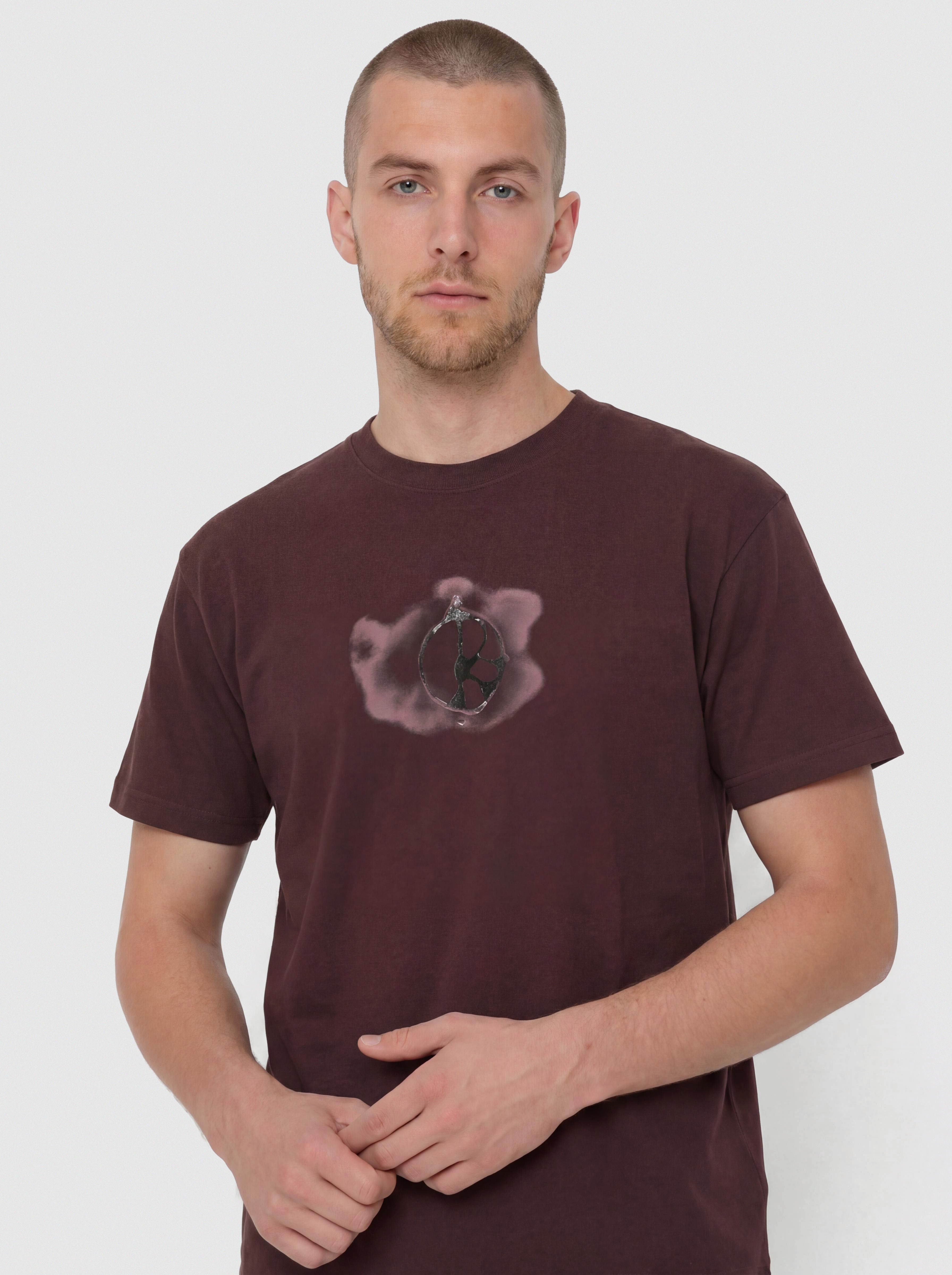 Тениска Polar Skate Metal Logo (washed bordeaux)
