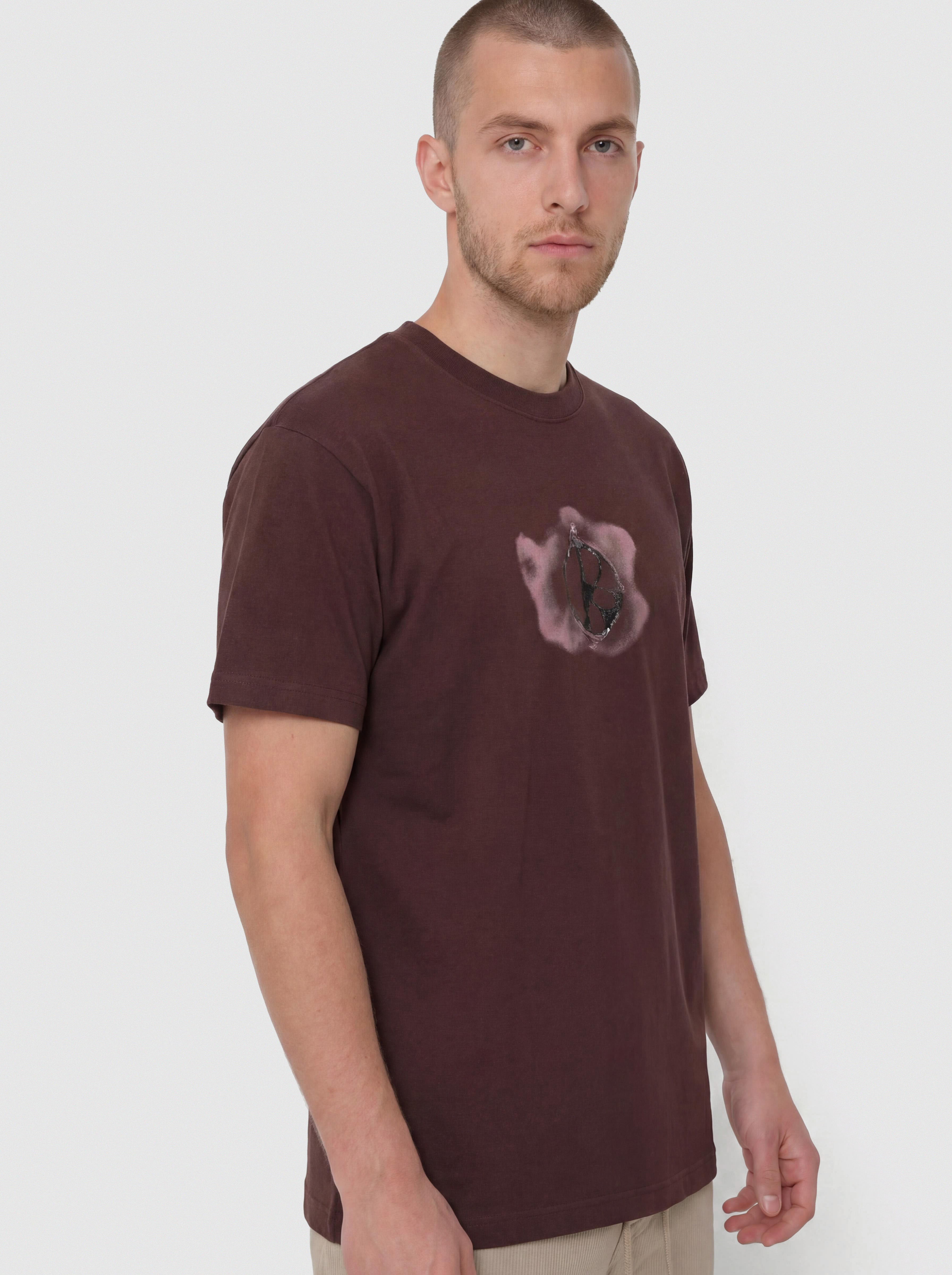 Тениска Polar Skate Metal Logo (washed bordeaux)