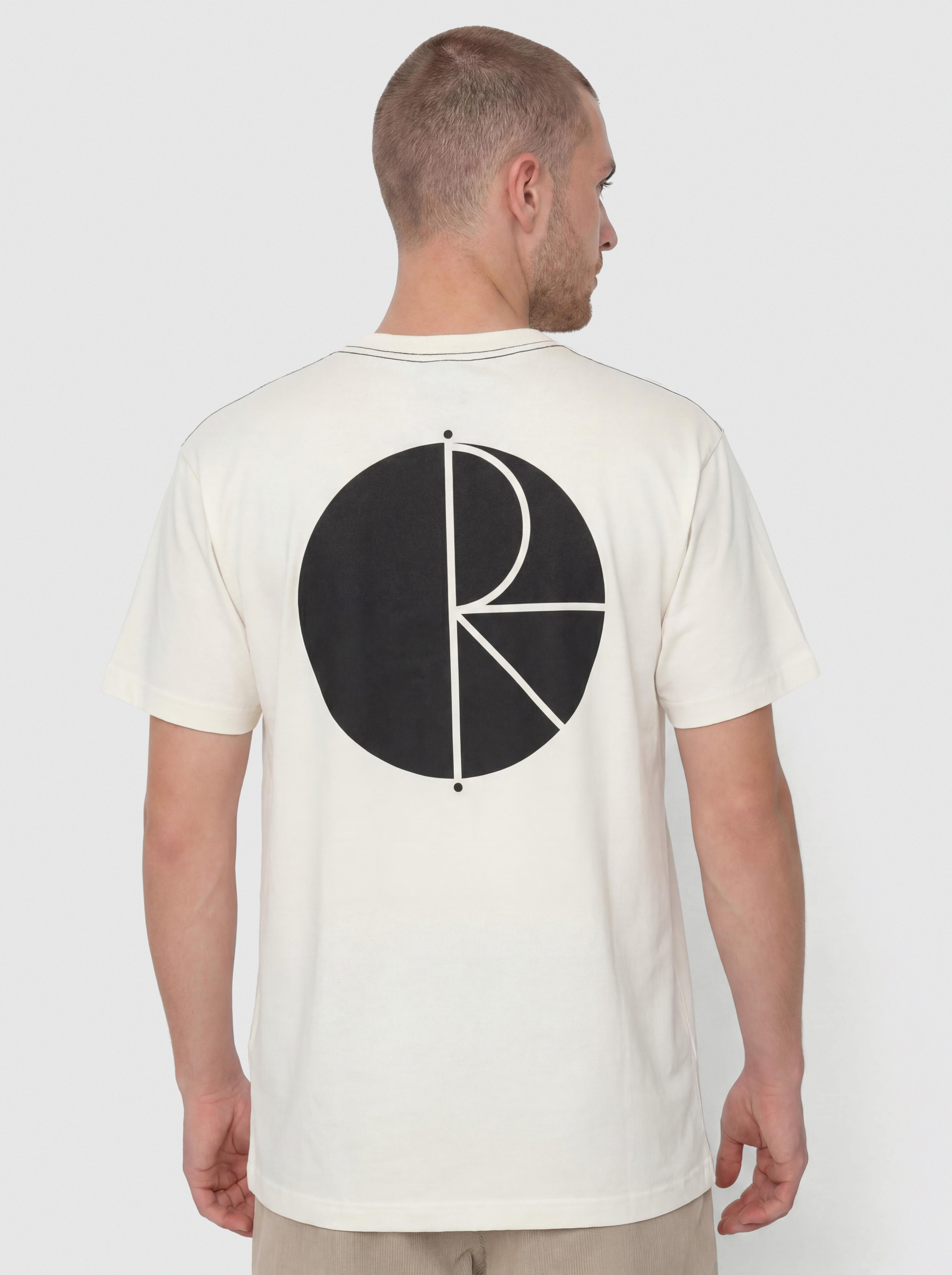 Тениска Polar Skate Contrast Fill Logo (ivory/black)