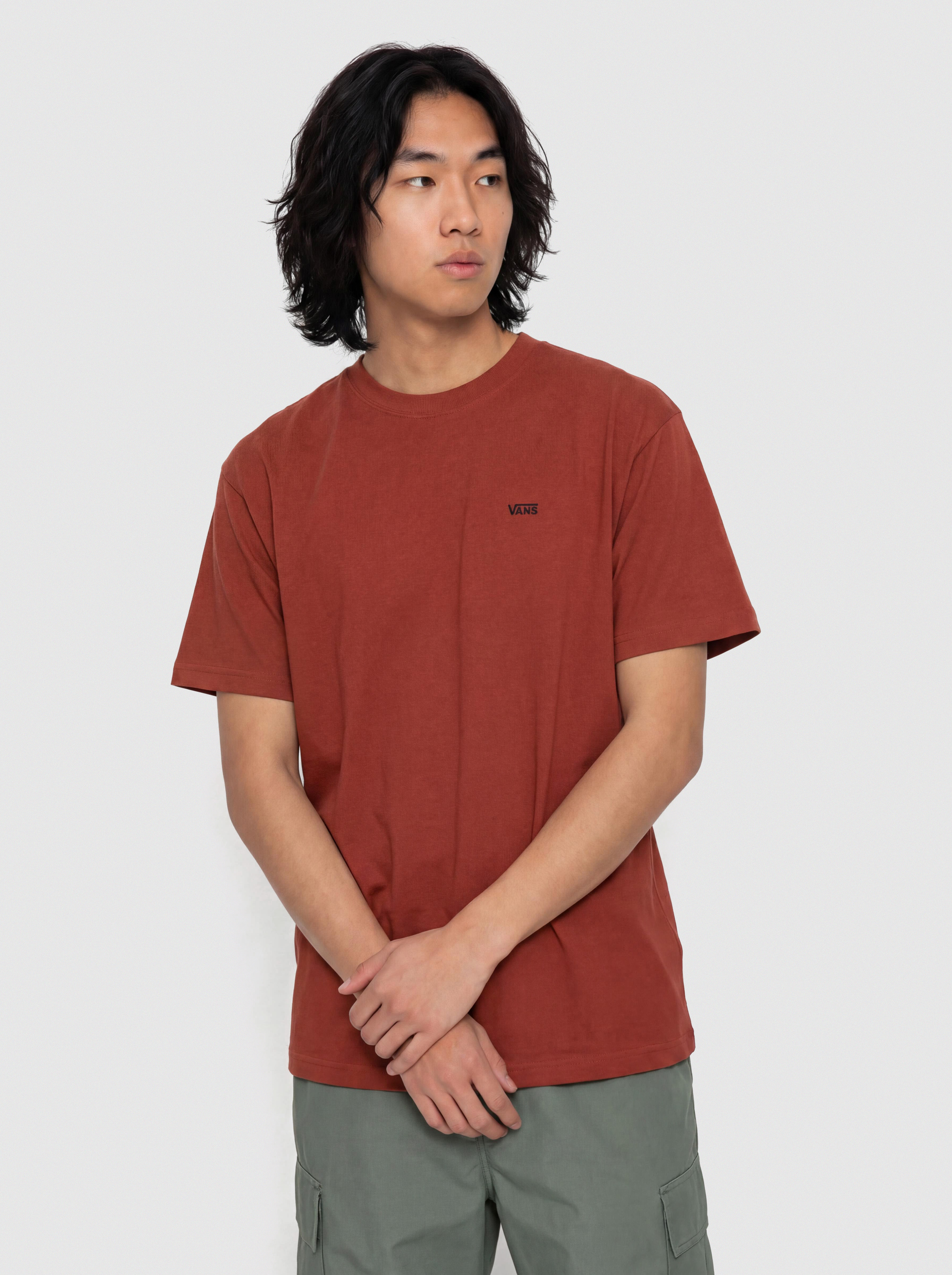 Тениска Vans Left Chest II Loose (poppy ember)