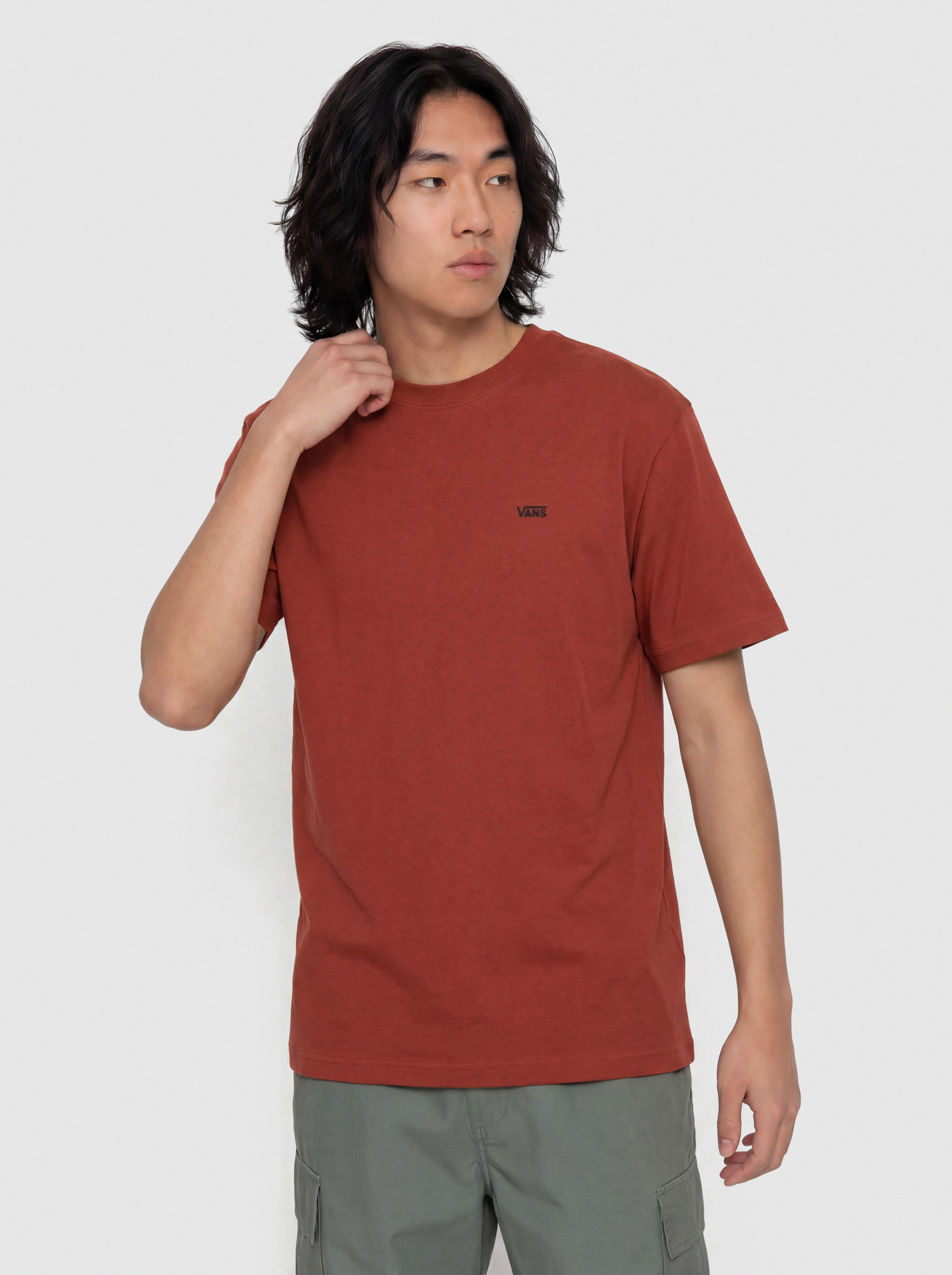 Тениска Vans Left Chest II Loose (poppy ember)