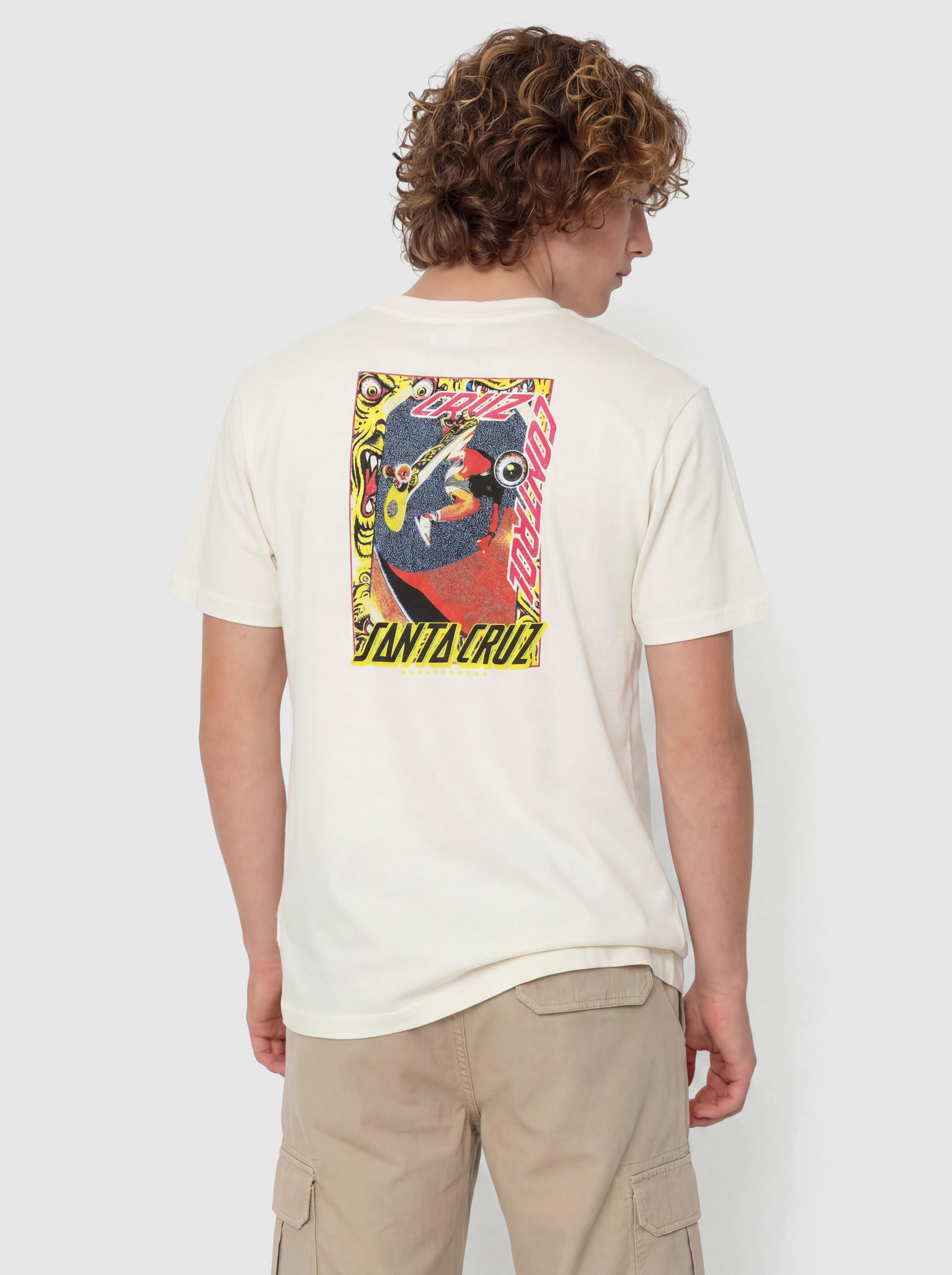 Тениска Santa Cruz Roskopp Cruz Control (unbleached cotton)