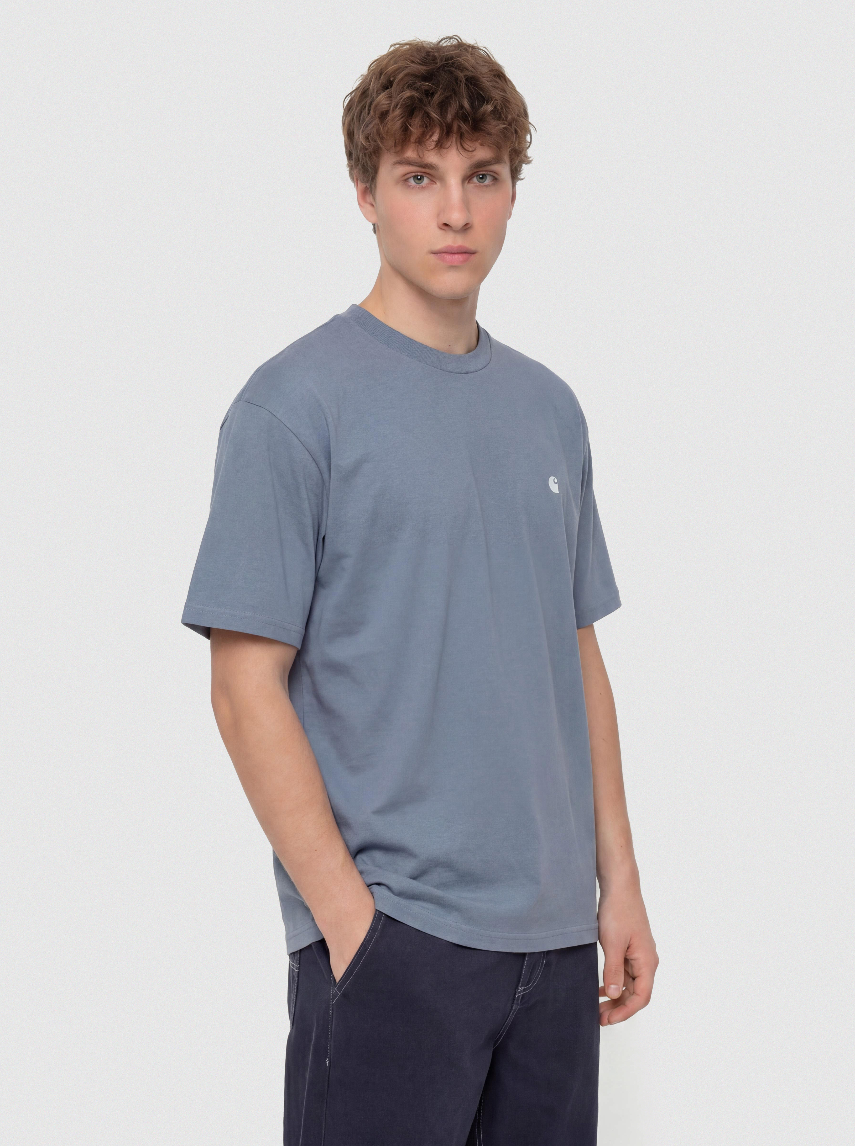 Тениска Carhartt WIP Madison (shady blue/white)