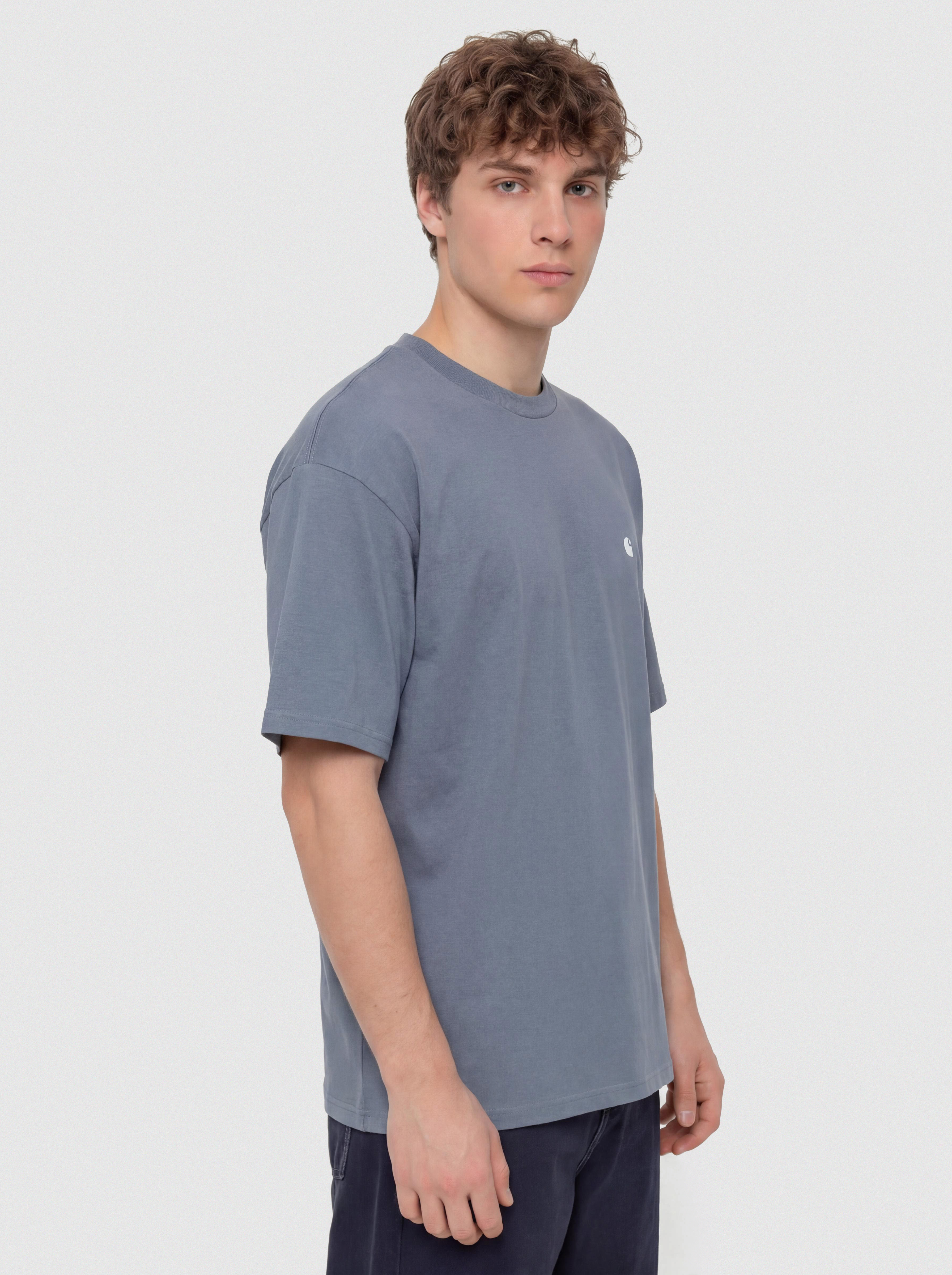 Тениска Carhartt WIP Madison (shady blue/white)