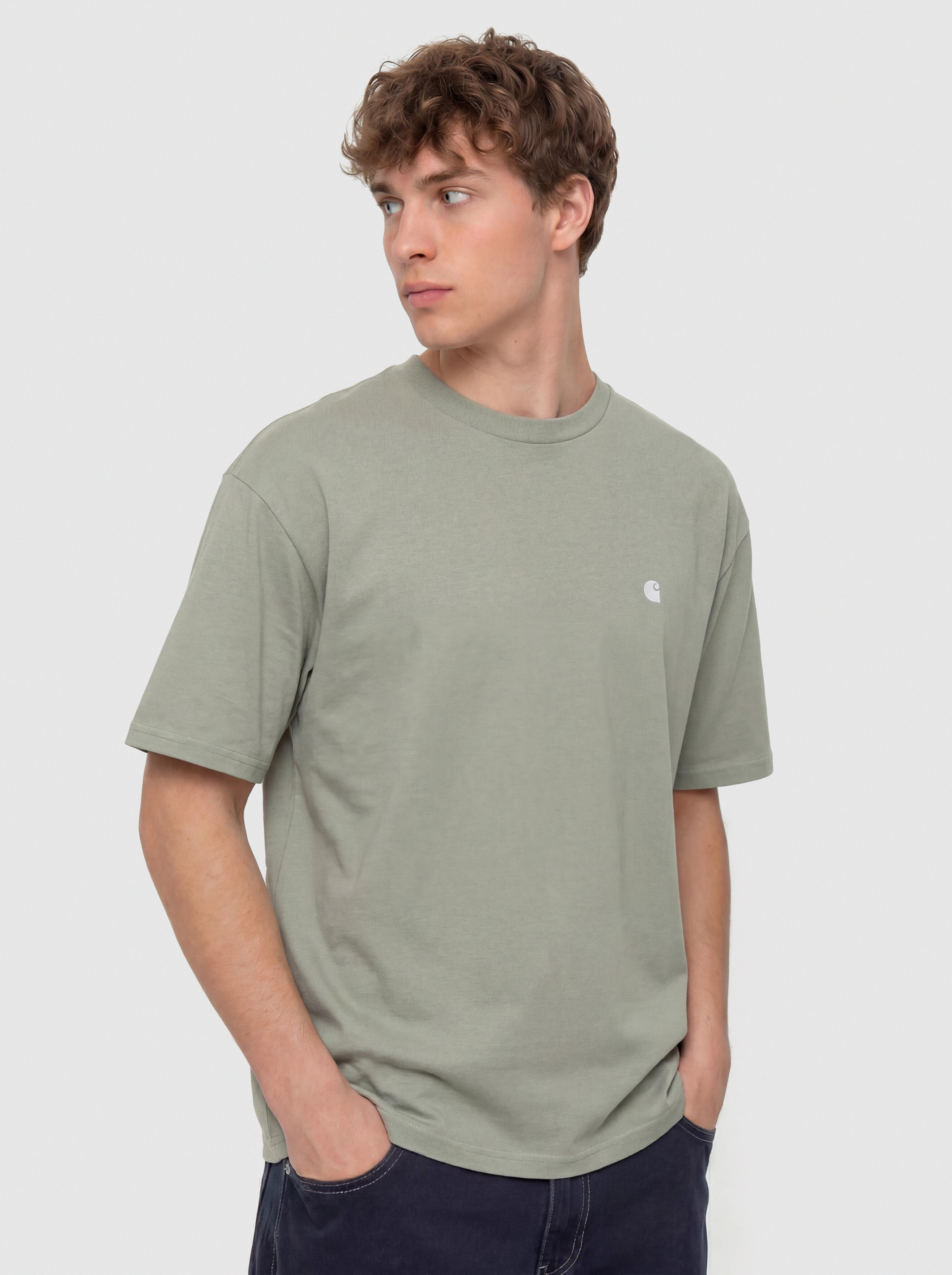 Тениска Carhartt WIP Madison (shady green/white)