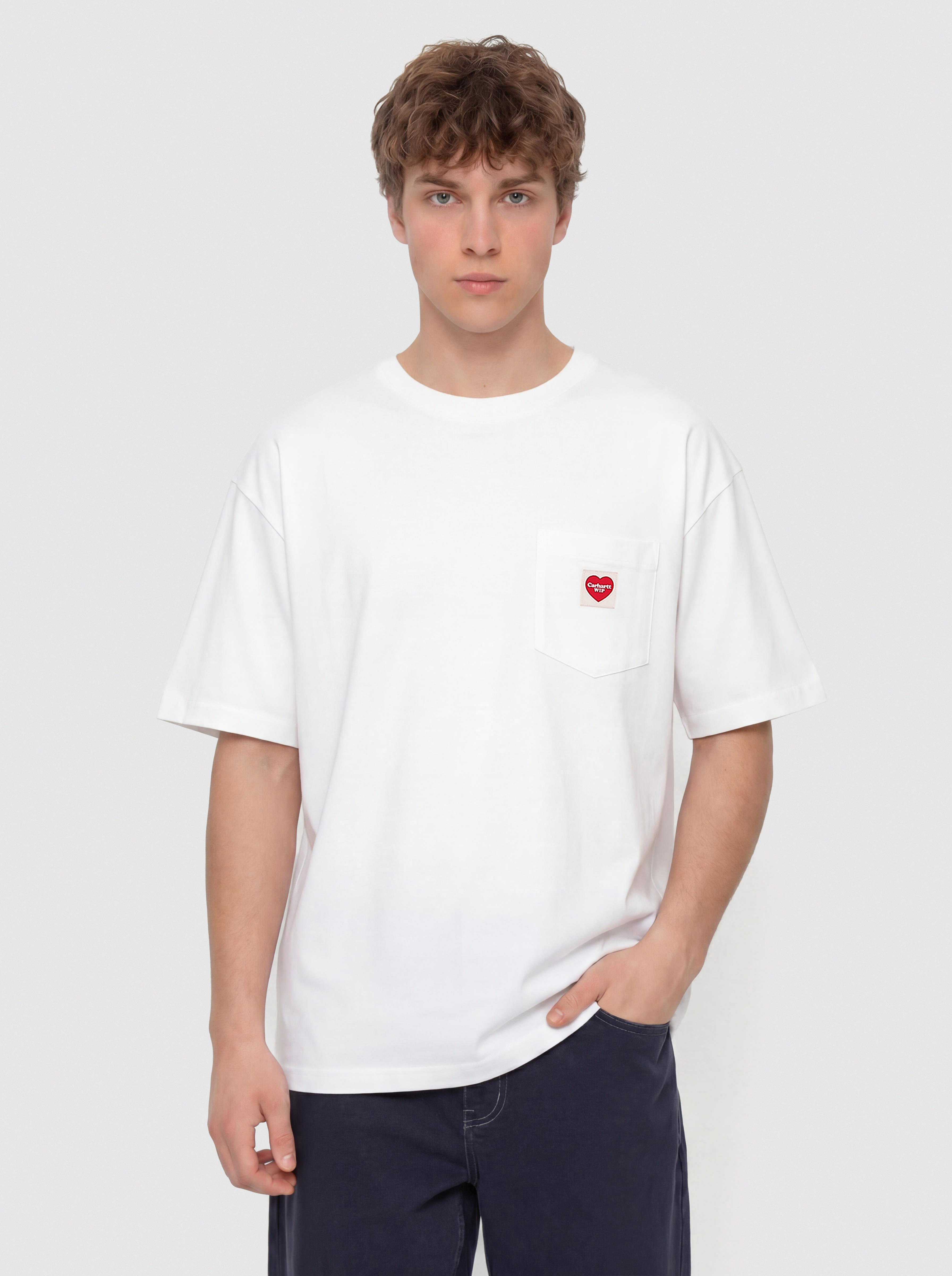 u0422u0435u043du0438u0441u043au0430 Carhartt WIP Pocket Heart (white/red)