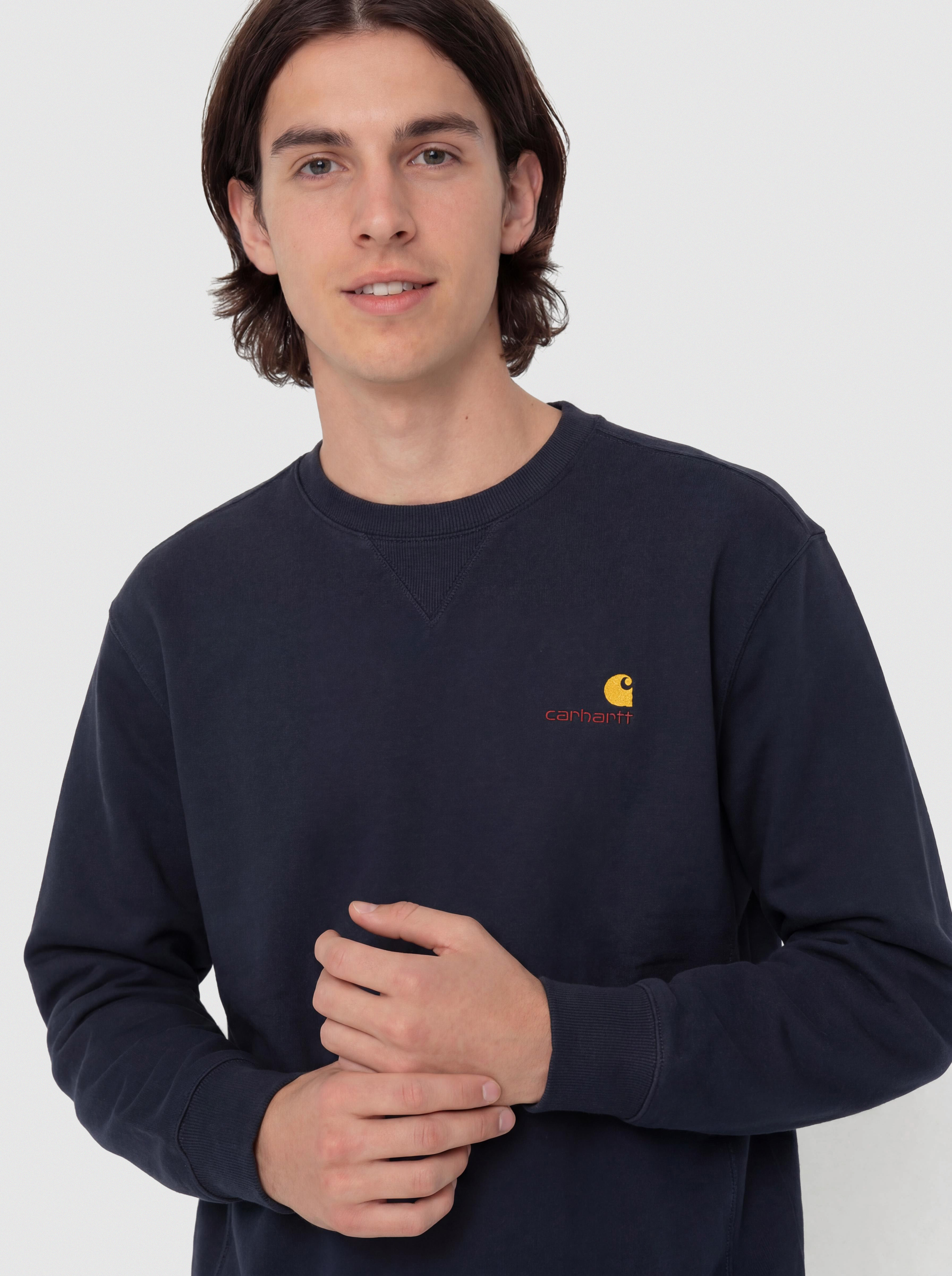 Суитшърт Carhartt WIP American Script (deep night)