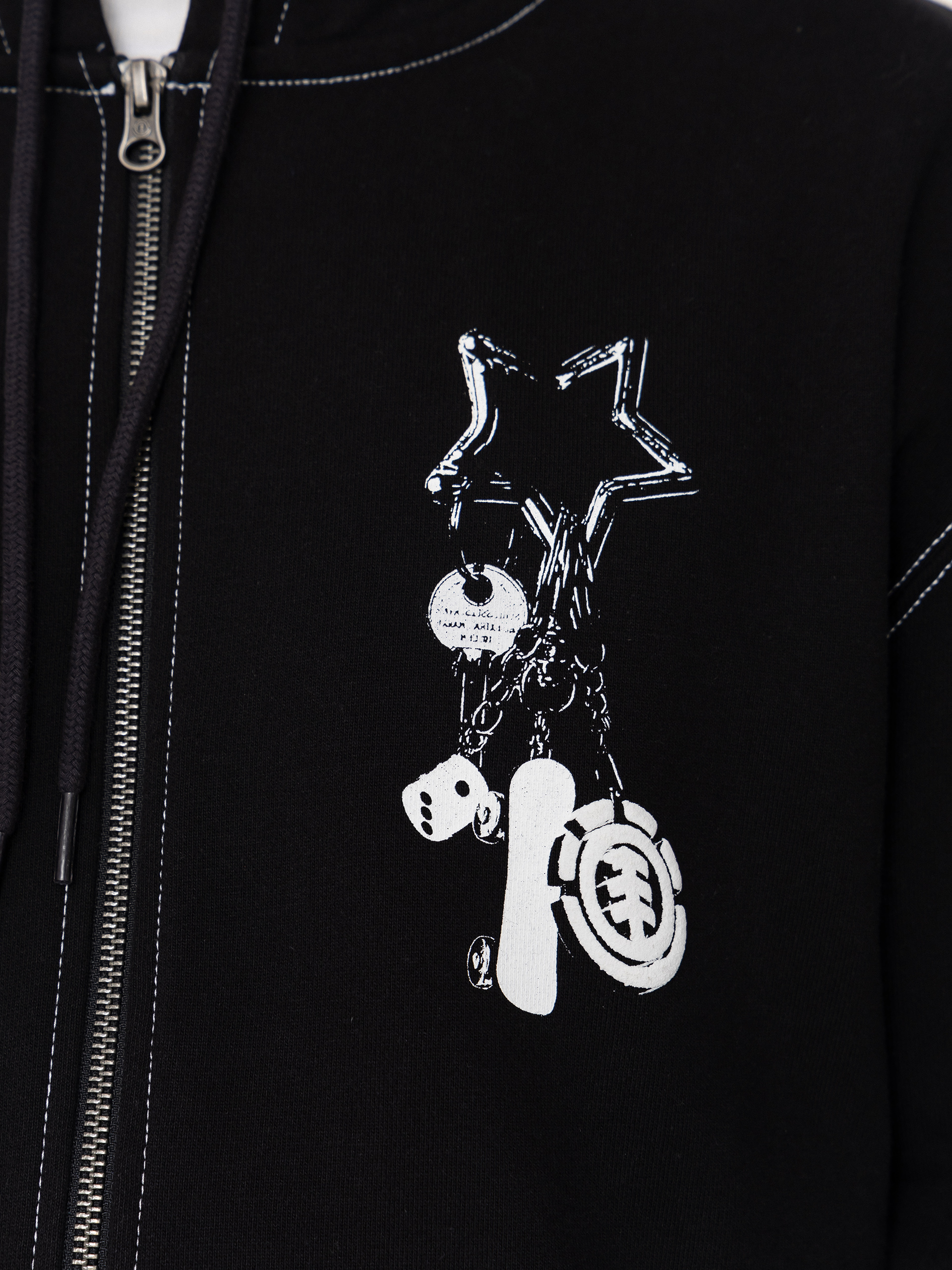Суитшърт с качулка Element Keychain ZHD (flint black)