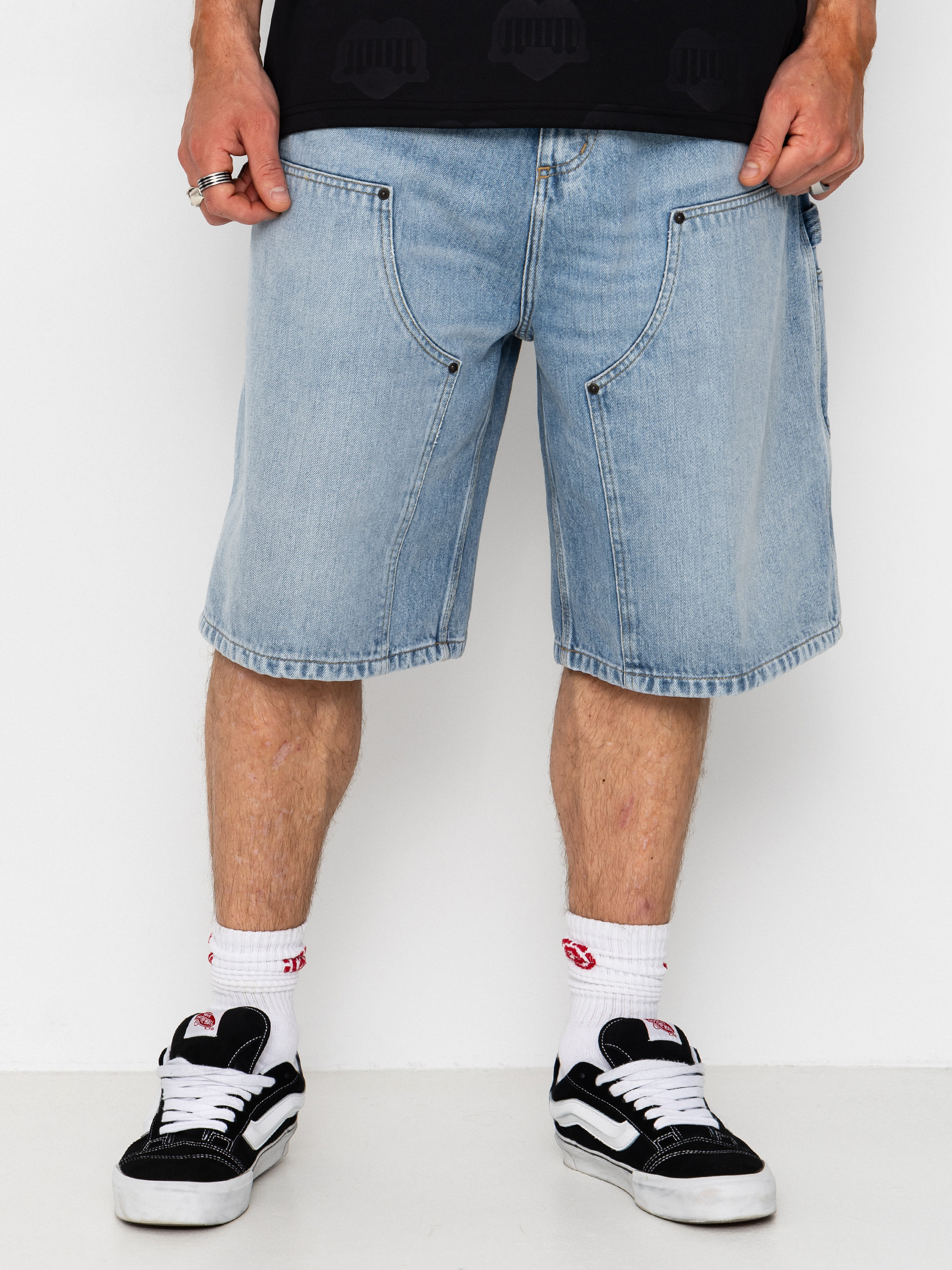 u041au044au0441u0438 u043fu0430u043du0442u0430u043bu043eu043du0438 Carhartt WIP OG Double Knee (blue heavy worn bleached)