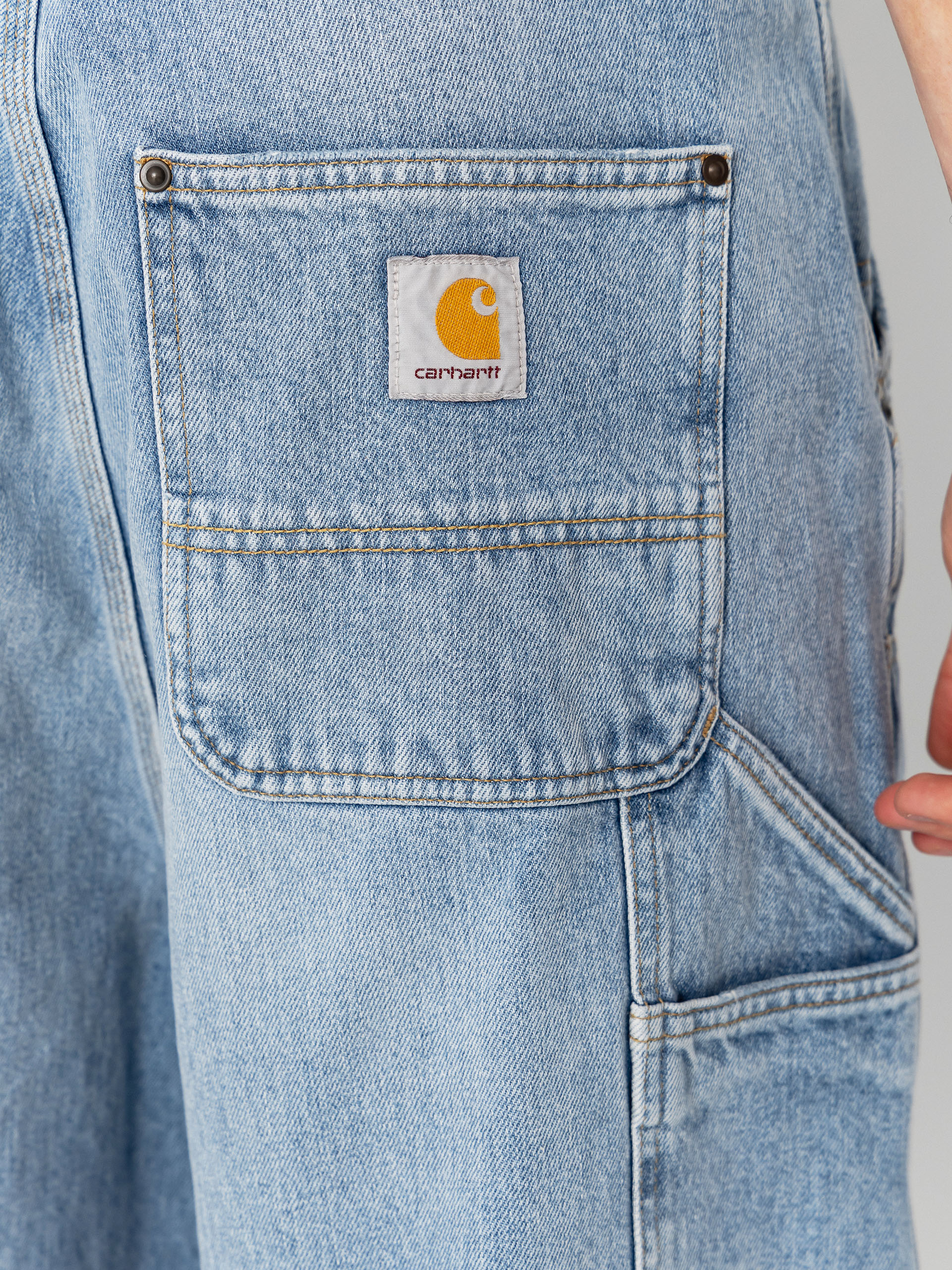 Къси панталони Carhartt WIP OG Double Knee (blue heavy worn bleached)