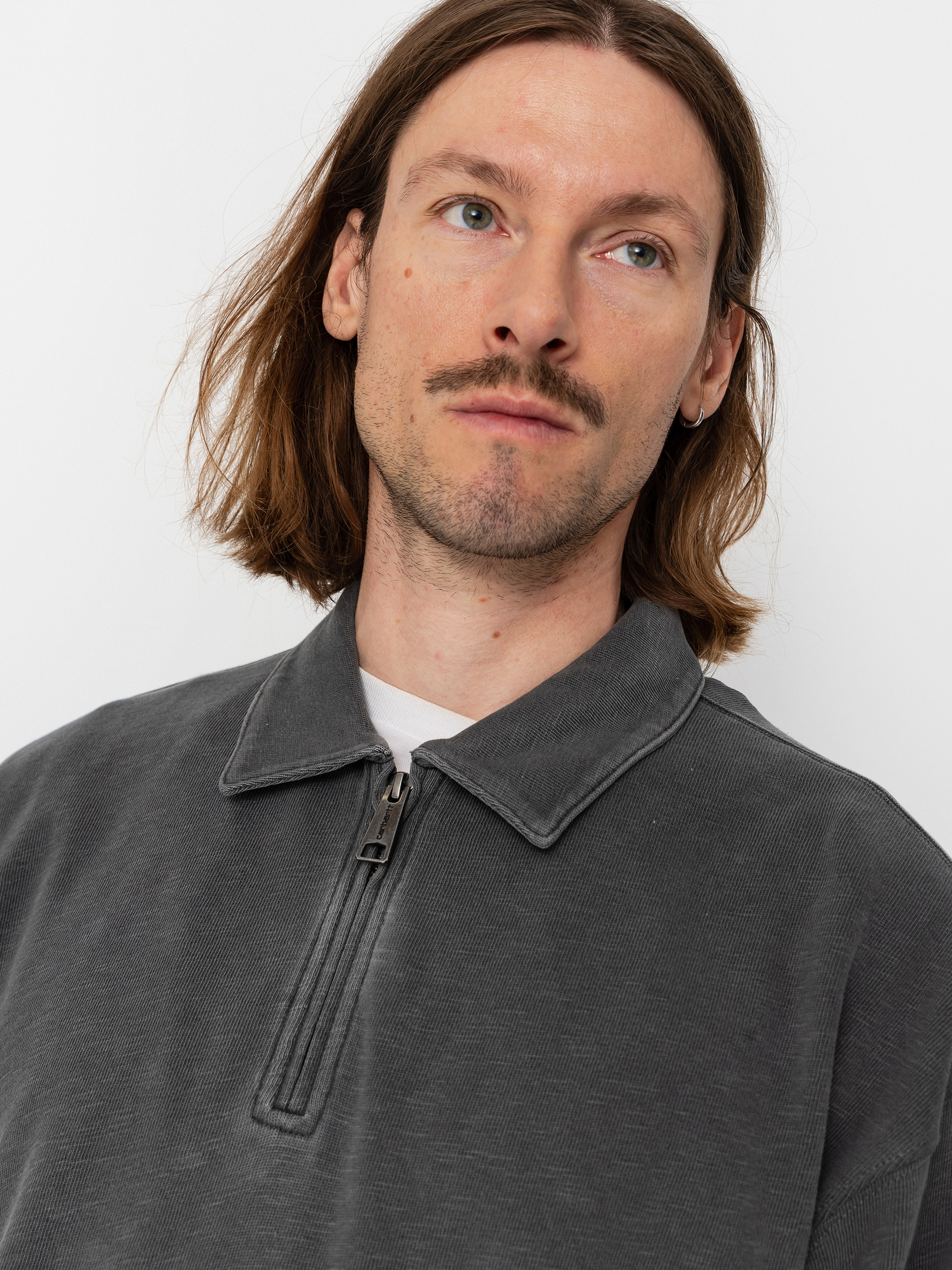 Суитшърт Carhartt WIP Harper Polo (black)